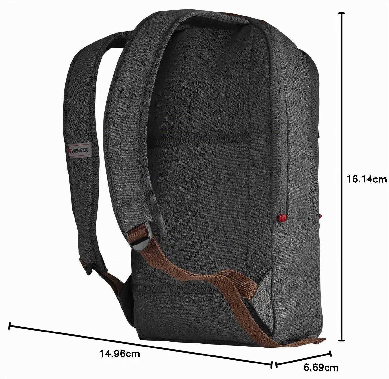 WENGER CityUpgrade Sac à Dos pour Ordinateur Portable 16 Pouces avec Sac en Bandoulière, Tablette Tactile 12 Pouces, 15 l, Femmes Hommes, Affaires Uni École Voyages, Gris, 606489
