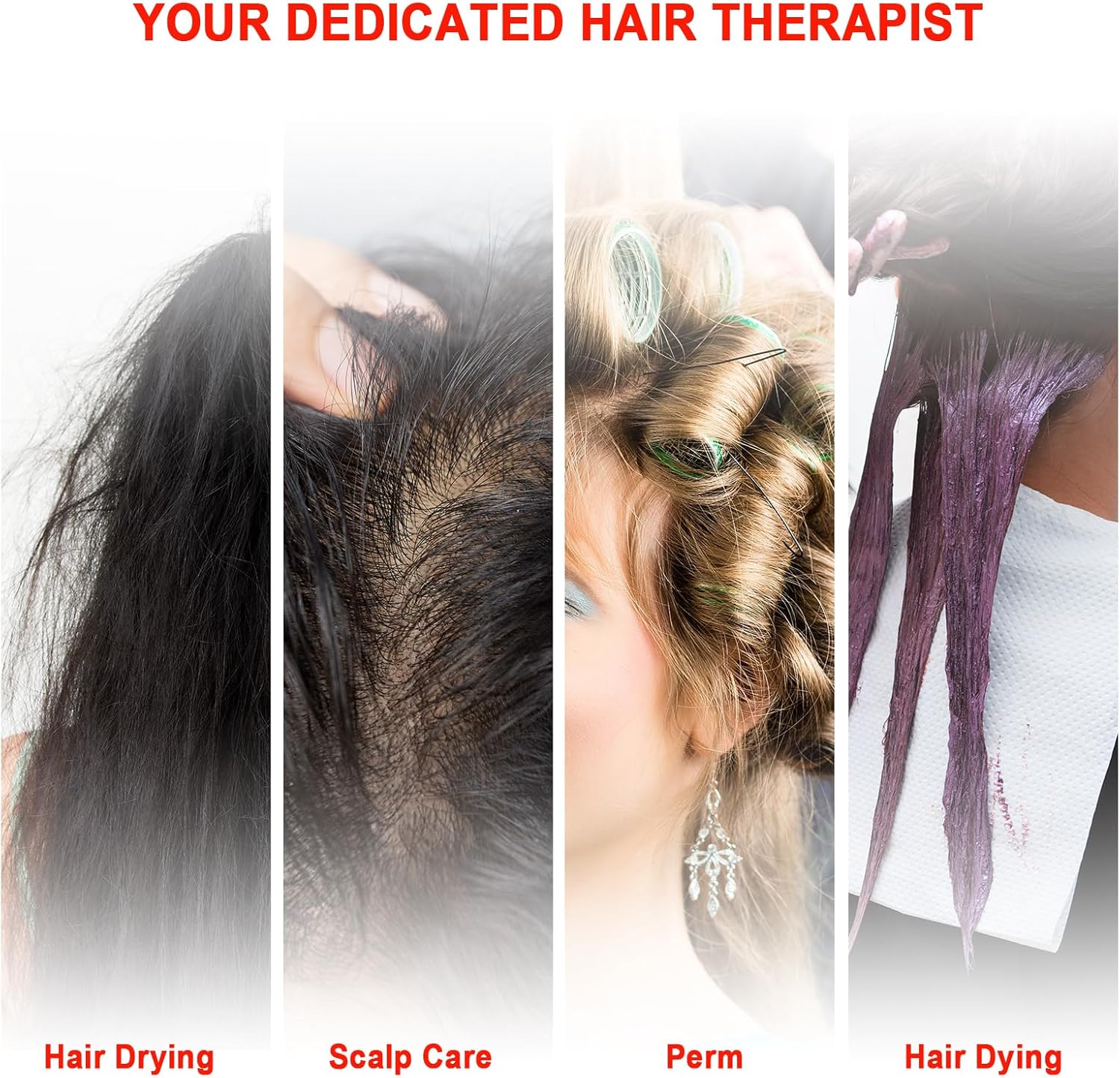 Hair Steamer Micro Mist Scalp Detoxify for Hair Wash Reclining Chair Bed Attachment Professional Hair Care for Salon SPA Barber Shop Fully Metal Material Elitzia ET1940 - Image 7