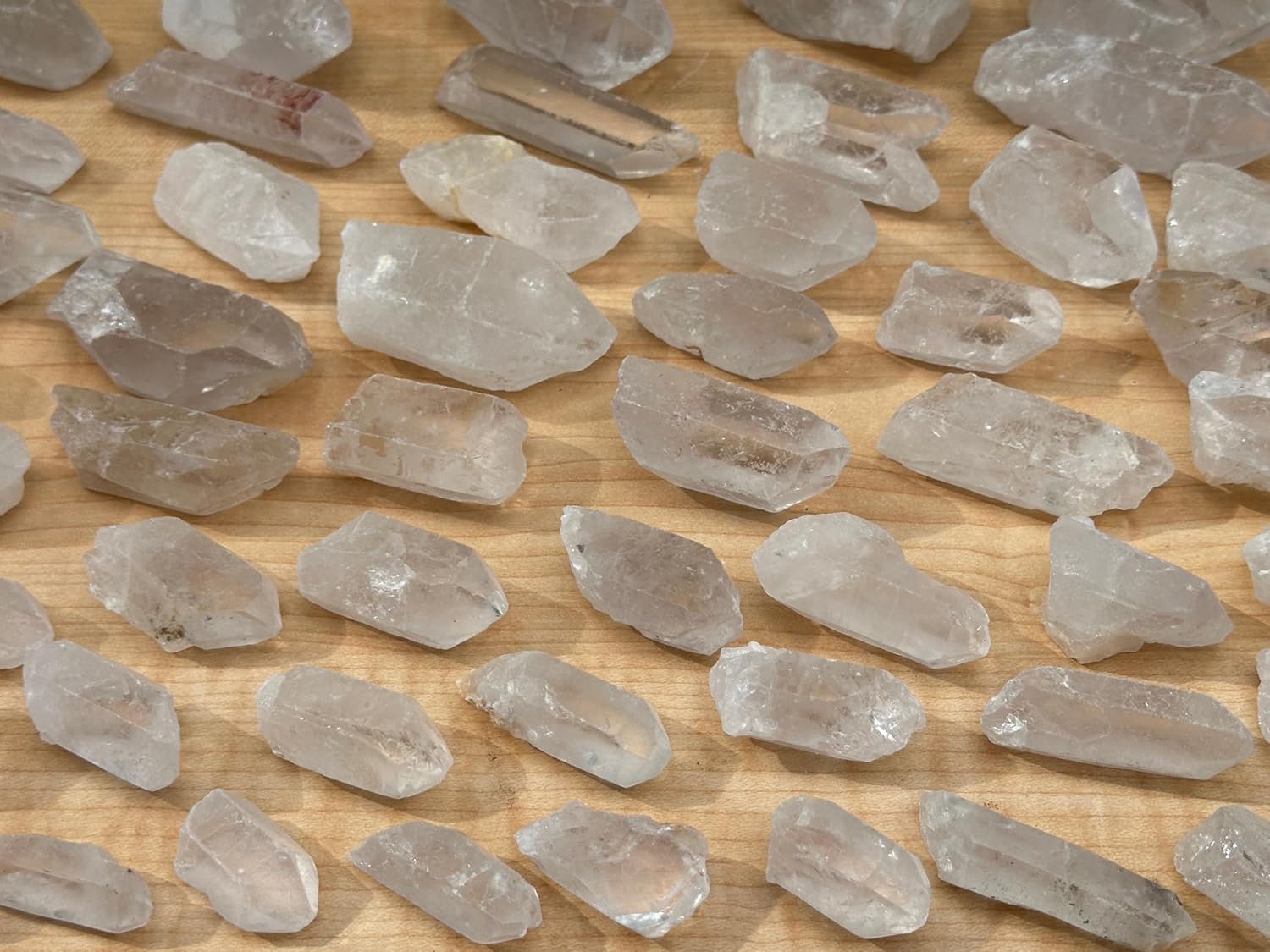 GAF TREASURES Wholesale Natural Clear Quartz Crystal Points, Raw Clear Quartz Points, Clear Quartz Points Healing Crystals (5 Pound)