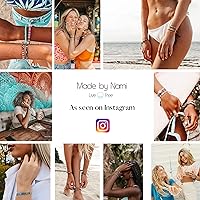 Vista 5 de Made by Nami 2 piezas de pulseras boho de surfistas para mujeres y hombres, impermeables y ajustables, juego de 2 pulseras trenzadas