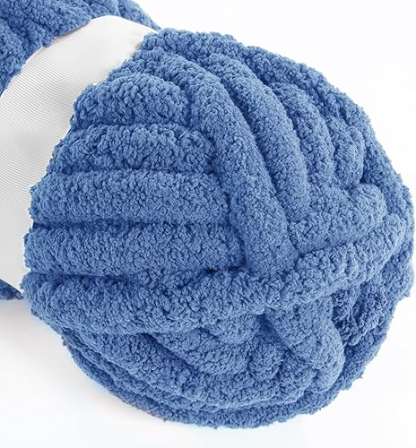 Vista 39 de HOMBYS Hilo de felpilla grueso y voluminoso para tejer a mano, hilo grueso y esponjoso para tejer a mano, hilo de felpa suave, paquete de 8