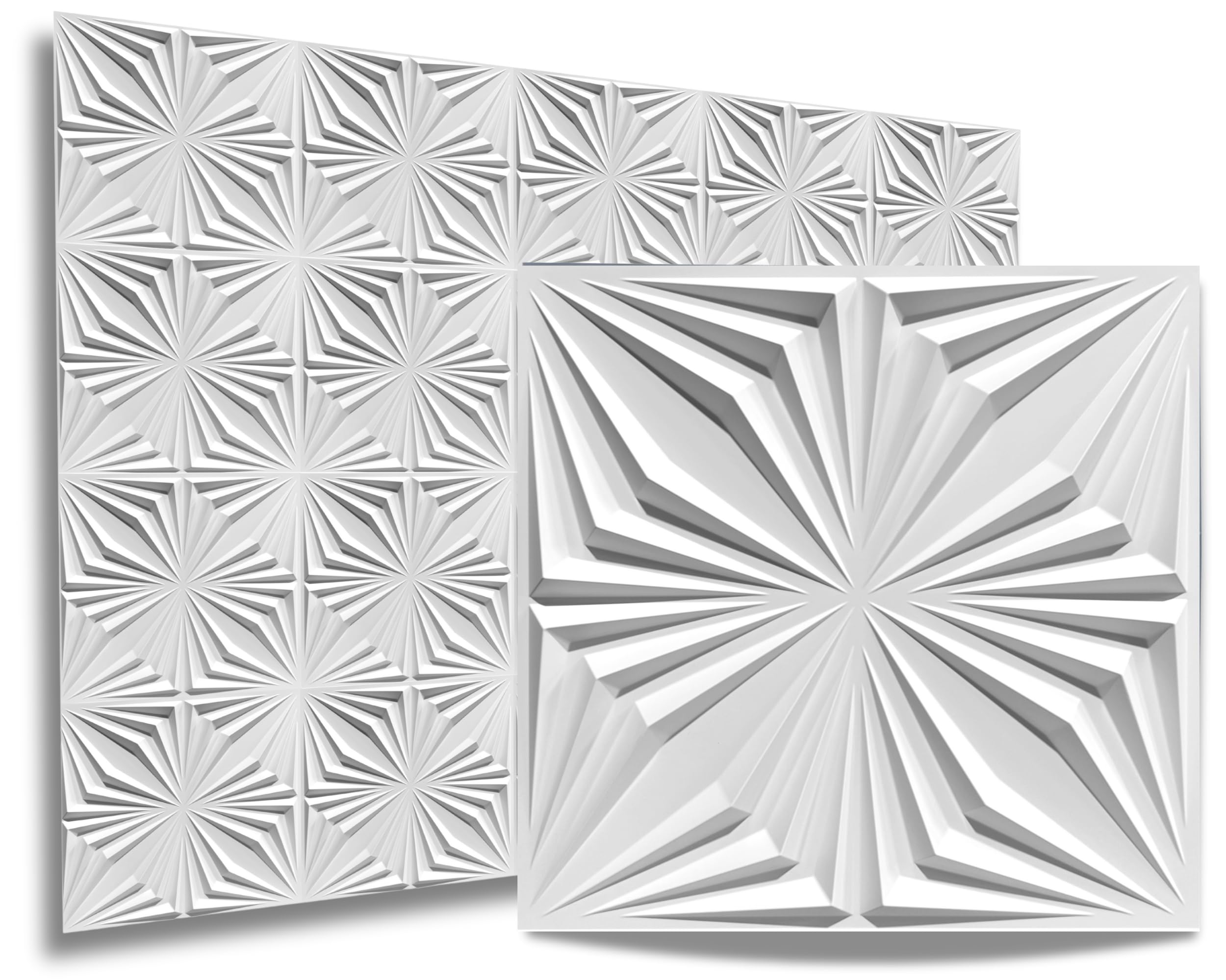 Paneles 3D plástico PVC 5m²-20PCS Paneles de pared Sala de juego Techo de pared Óptica 3D Diamante 3D PVC — view 30