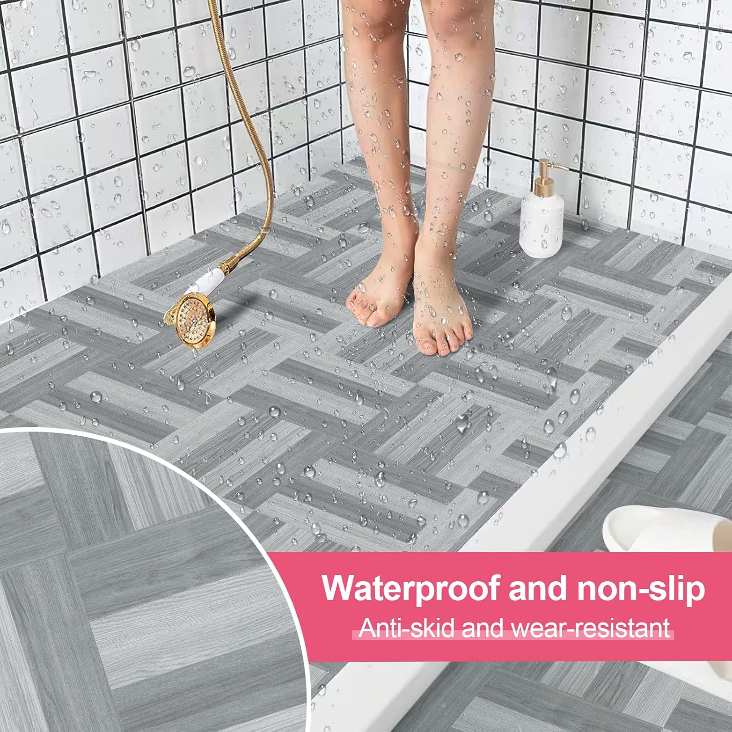 Buy Peel & Stick Floor Tiles Vinyl Flooring 12x12 inches 10 Pack Wood