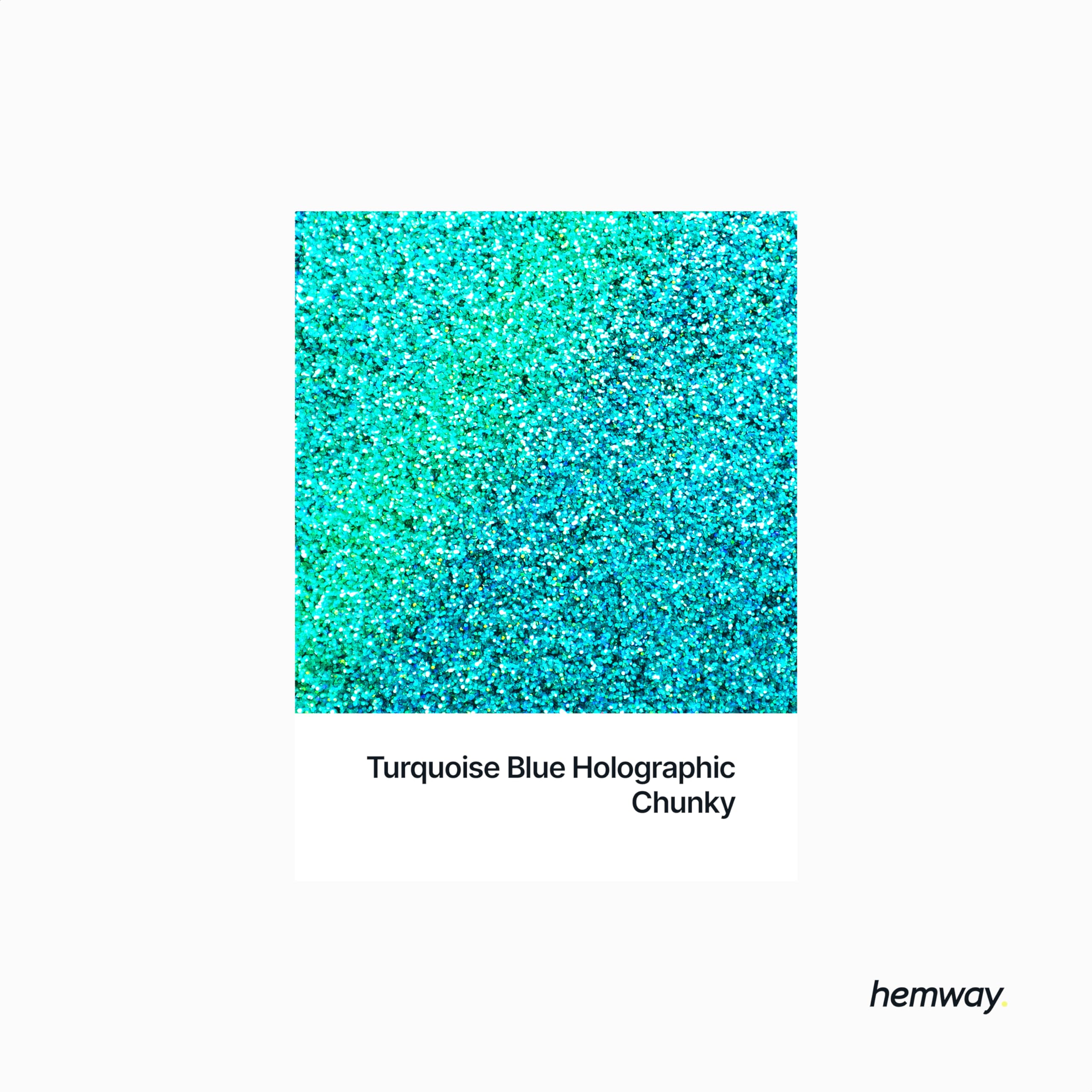 Hemway Glitter Shaker Turquoise Blue Holographic 130g x2 Pack Chunky, Craft Glitter Shakers for Resin & Epoxy Crafts - Image 2