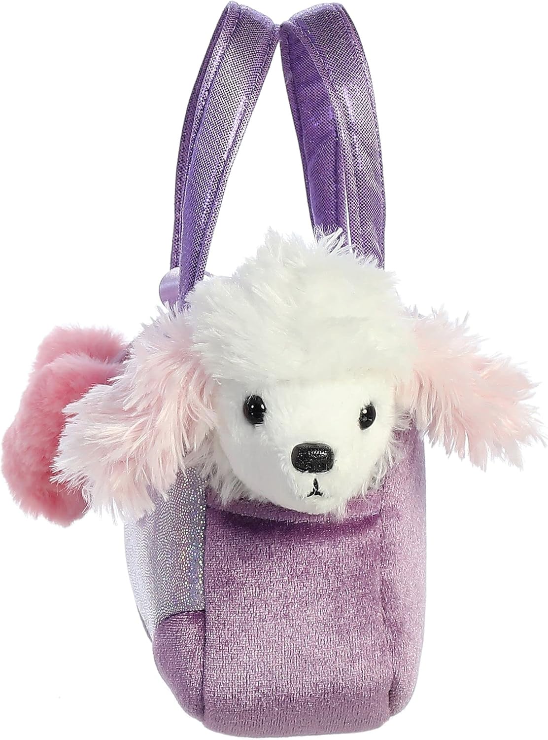 Aurora® Fashionable Fancy Pals™ Trendy Sparkle Purple™ Stuffed Animal - Plush with Stylish Purse for Dress Up Fun - Perfect for Kids 3+ Years, Costumes, and Birthdays - 7 Inches