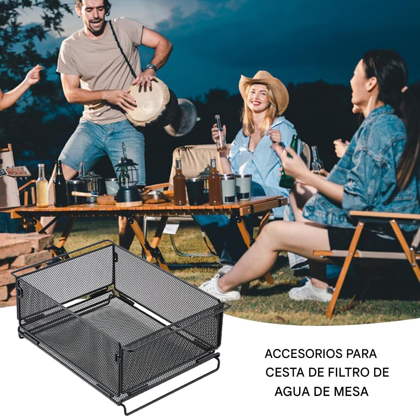 Cesta de Malla Metálica Almacenamiento de Cestas de Alambre Plegables y | Para Cocina Congelador Restaurante Y Hogar