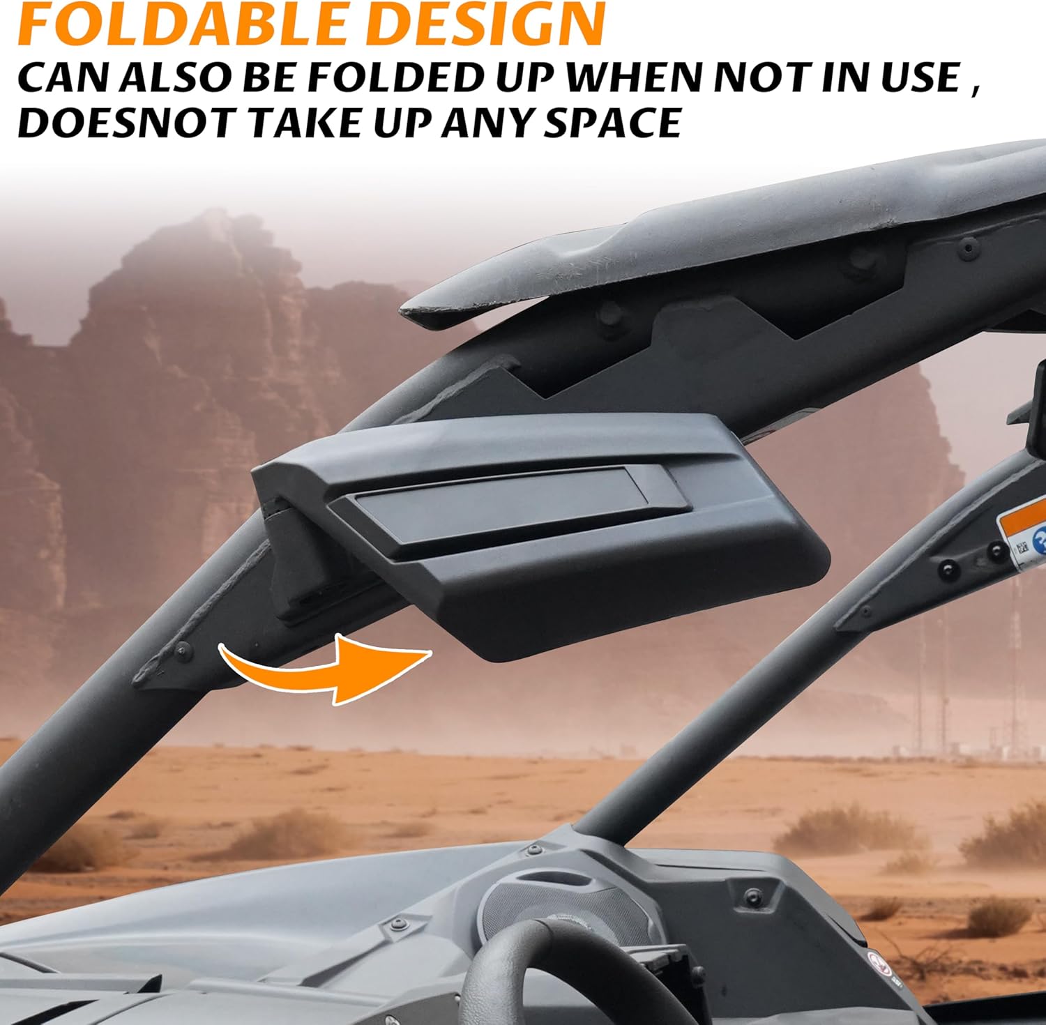 SAUTVS Adjustable Folding Side Mirrors for Can-Am Maverick X3, Rear View Racing Mirrors for Can Am Maverick X3 2017-2025 Accessories (2PCS, 715002898)