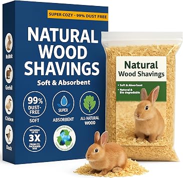 Greaton, Premium Natural Pine Animal Bedding Dust-Free, Soft Shavings, Kiln-Dried & Heat-Treated for Indoor and Outdoor Pets