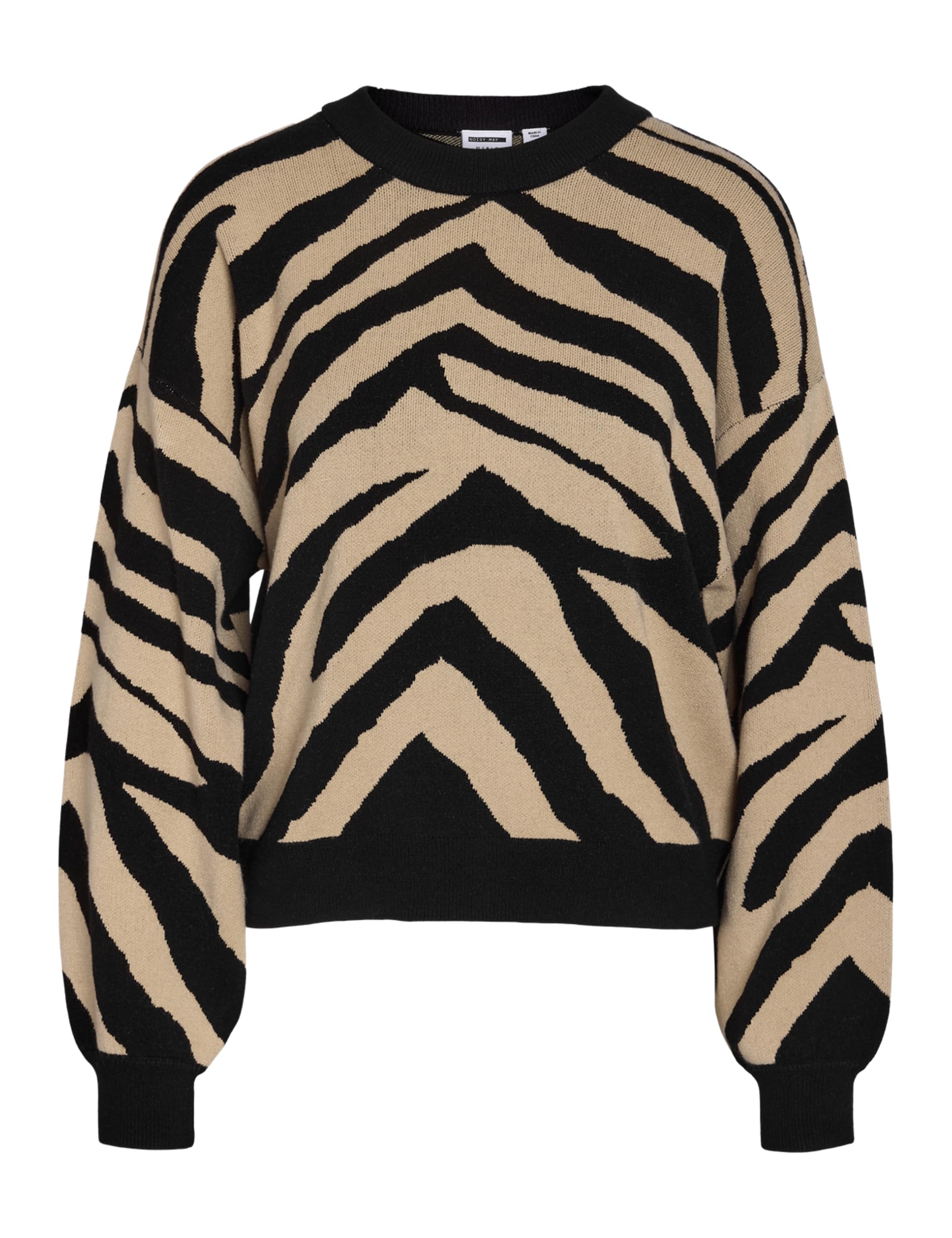 NOISY MAY Strickpullover NMCHARLOTT L/S O-NECK KNIT FWD NOOS