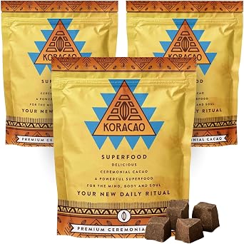 KORACAO Ceremonial Grade Cacao Chunks, 3 lbs, Superfood