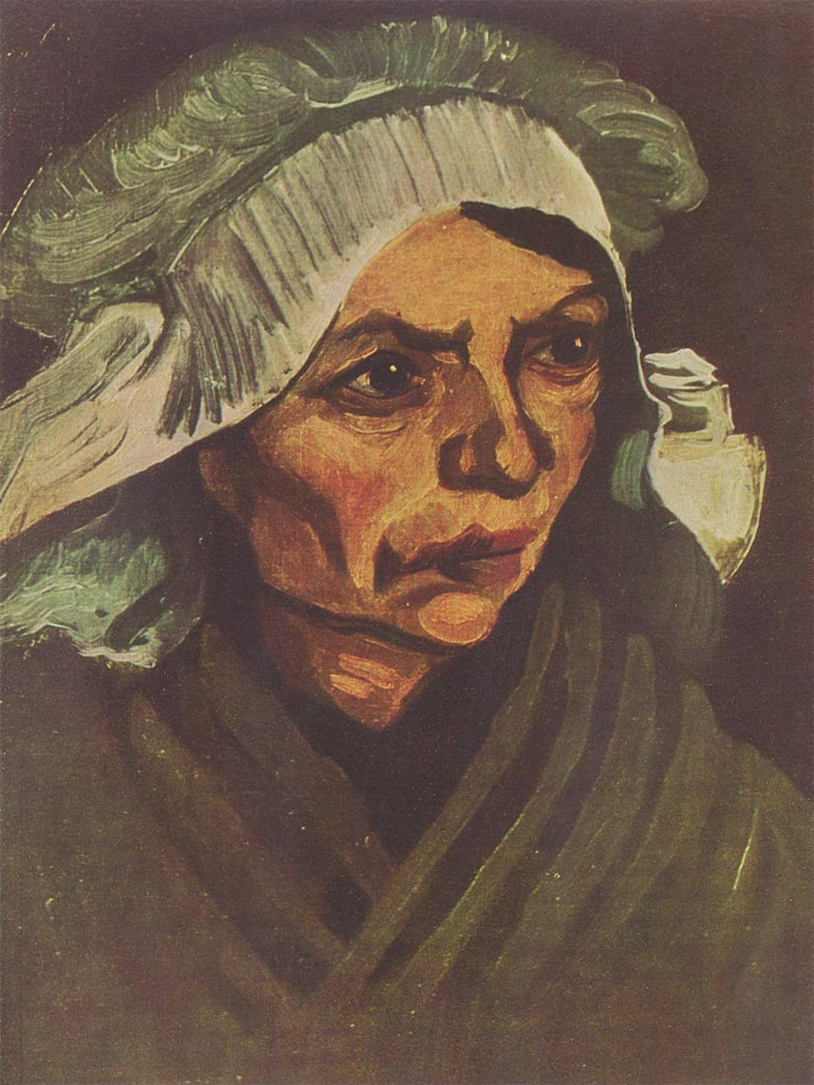 ARTXLXXBN Famous Painting Art Wall Decor Abstract Art Picture Portrait of a Peasant Woman in a White Bonnet Animal Pictures for Home Decor 60x90cm