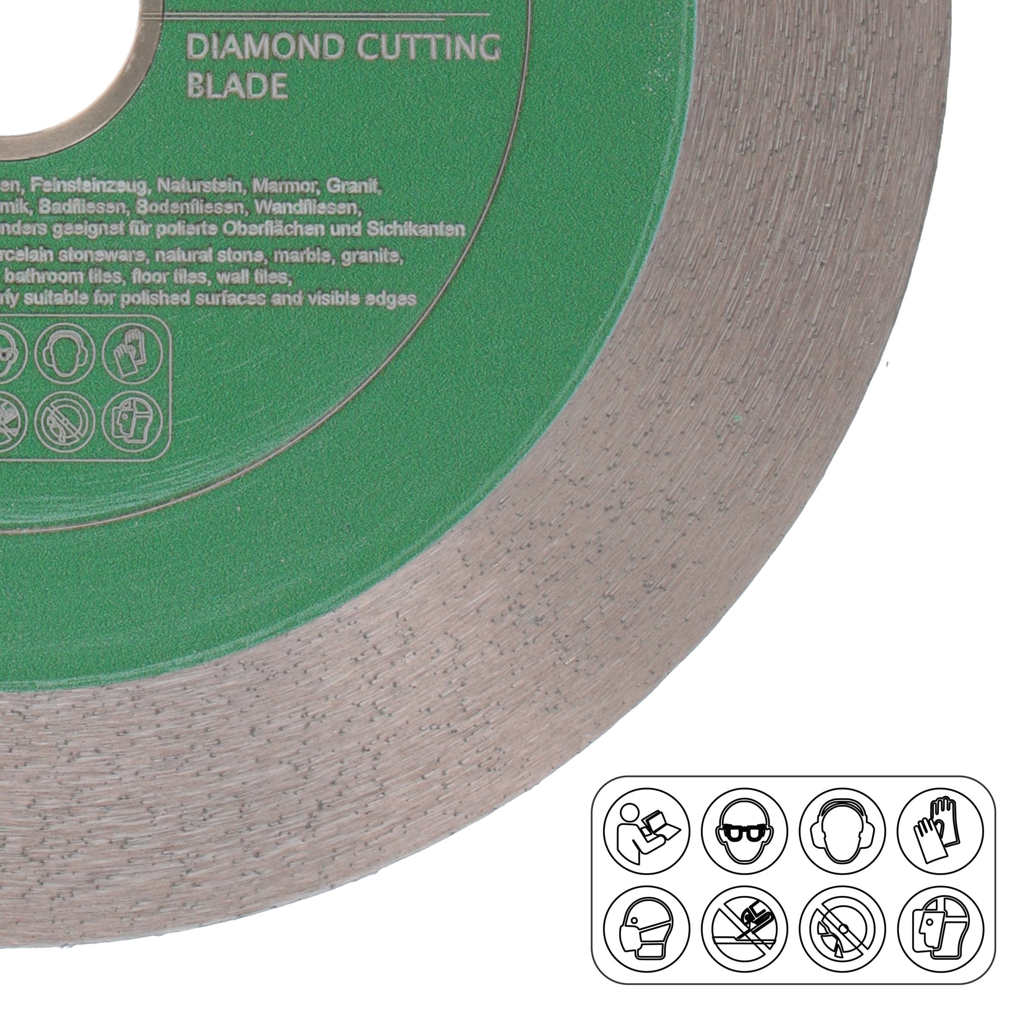 PRODIAMANT PRO-Complete Diamentowa tarcza do płytek, 180 mm x 30 mm, z pierścieniem redukcyjnym do 25,4 mm, do płytek, gresu porcelanowego, ceramiki, kamienia naturalnego – segment kanapkowy 25 mm