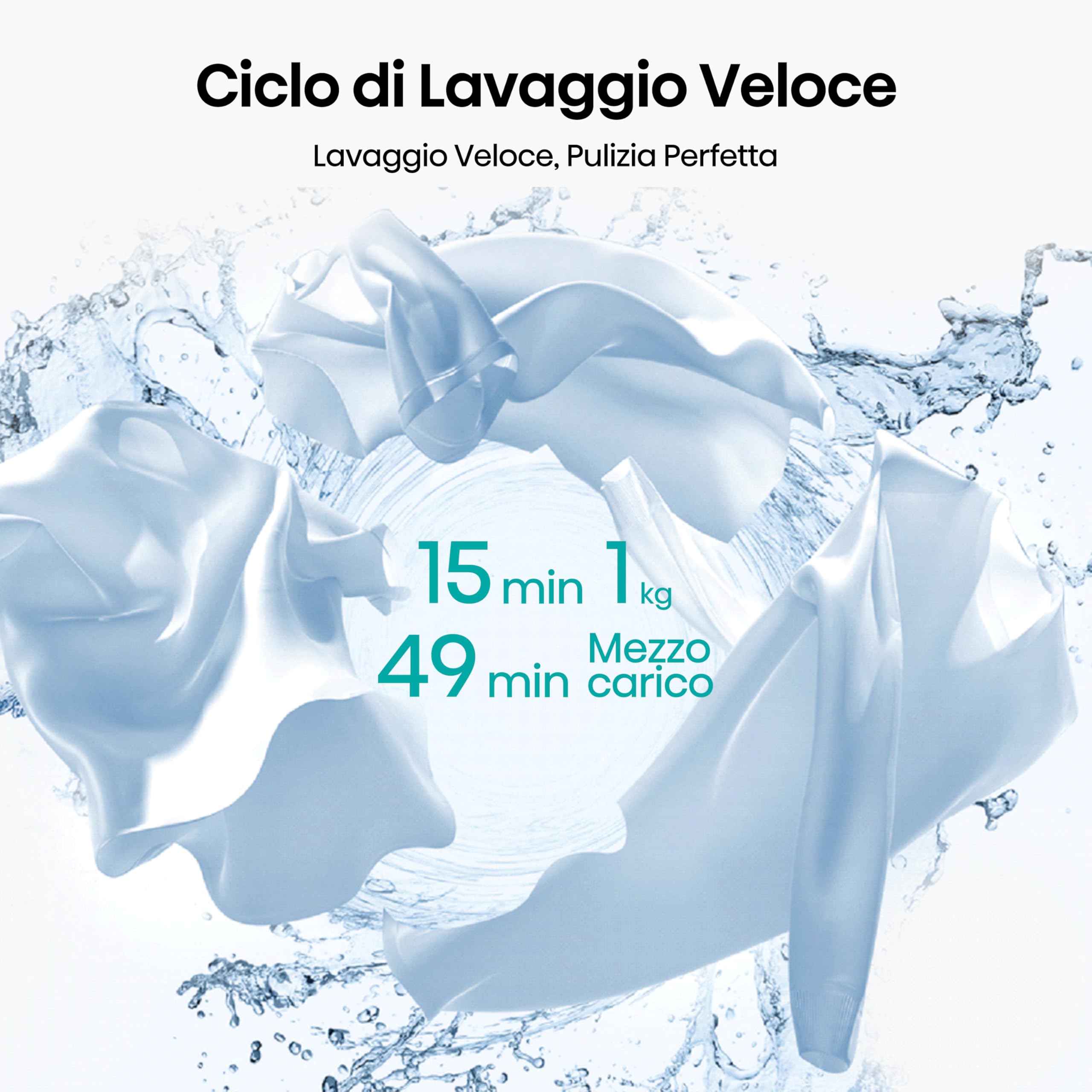 Hisense WF1I7022BWJ NUOVA Lavatrice Slim 7 kg, 1200 rpm, 15 Programmi, Display Touch, Motore Inverter, Programma Rapido 15’, Fine Programmata, AutoMix Dispenser, Classe A