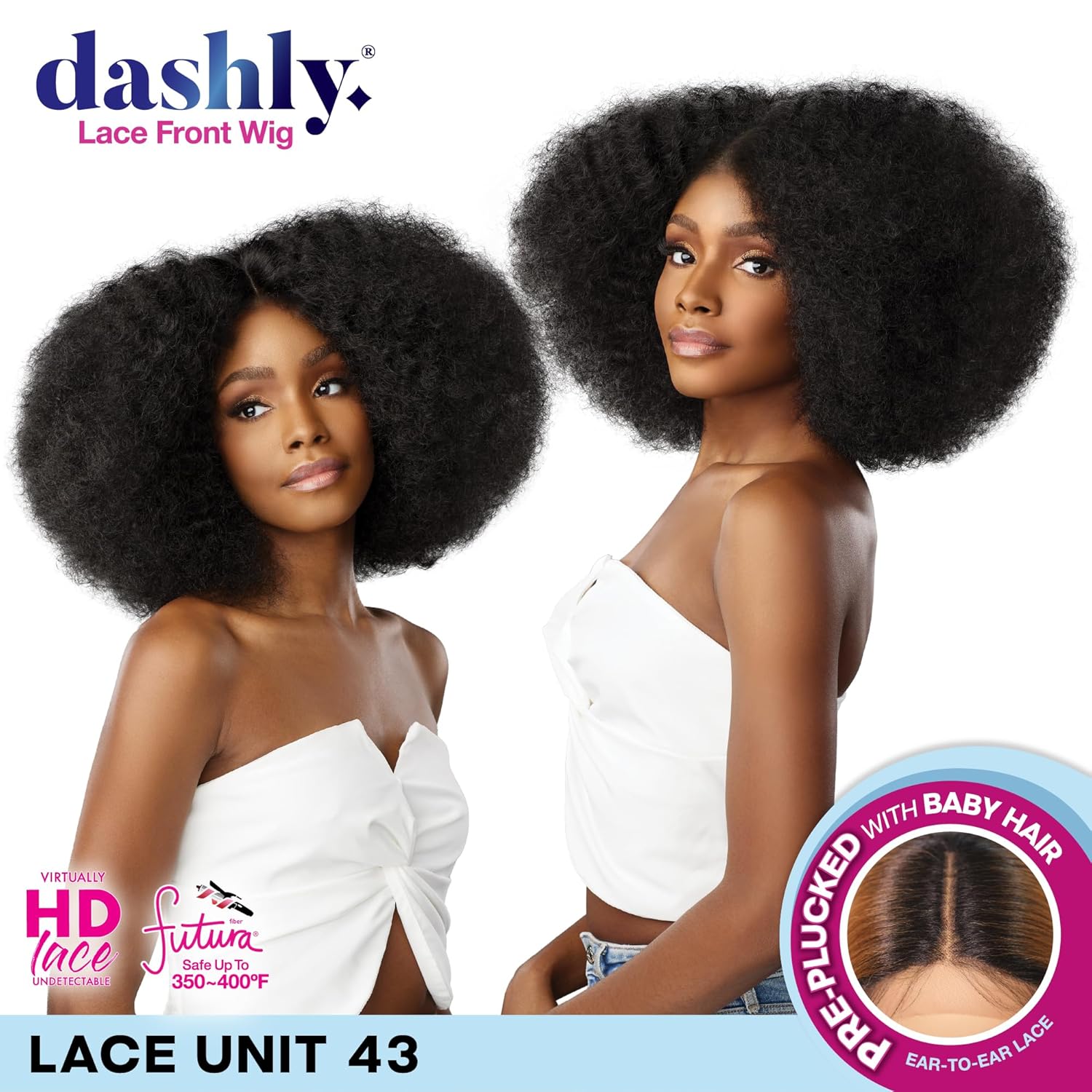 Sensationnel Dashly Lace Front Wig - Unit 43 Hand Tied Laceparting Ear to Ear Synthetic (BLEACHBLONDE)