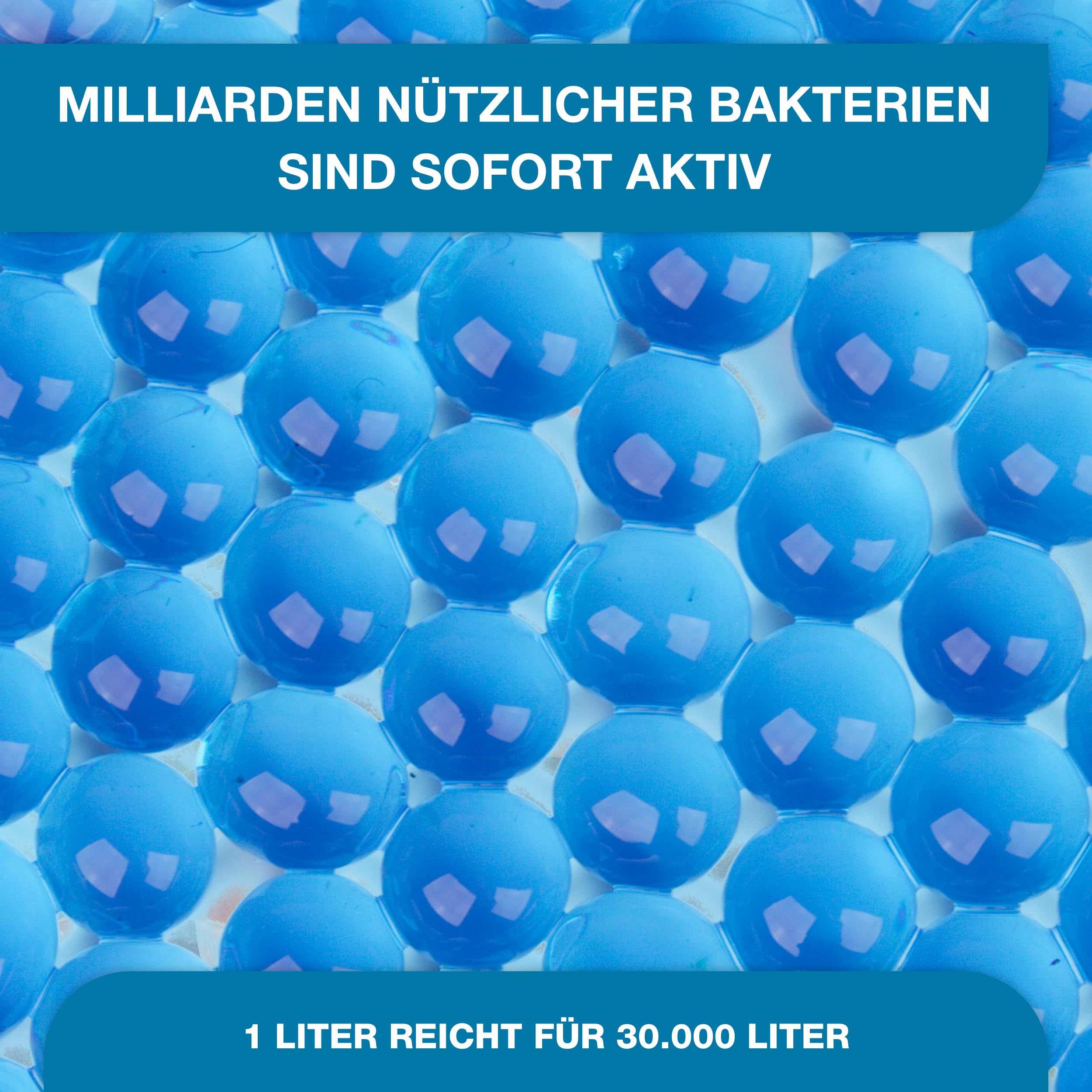 Teichpoint Blue Bakto 1l | Gelkugeln mit natürlichen Filterbakterien, Starterbakterien gegen Ammoniak, Nitrit | schnellen Aufbau der Filterbiologie | Reichweite 15.000 Liter