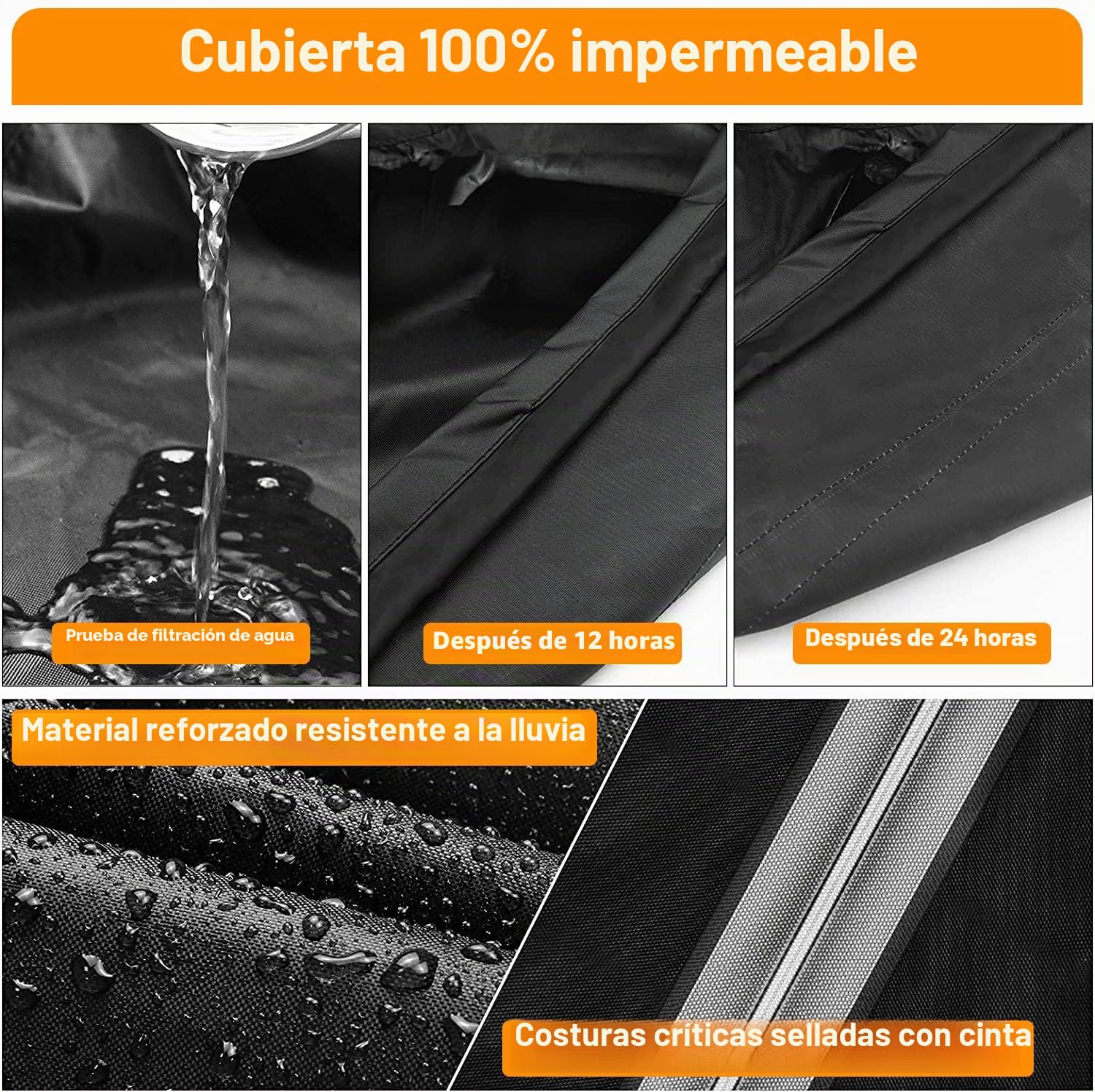 Funda Barbacoa para Weber 57cm Impermeable, Weber Cubierta para Barbacoa Redonda Exterior, 500D Oxford Resistente a la Intemperie Cubierta BBQ de Parrilla(Φ71x68cm)