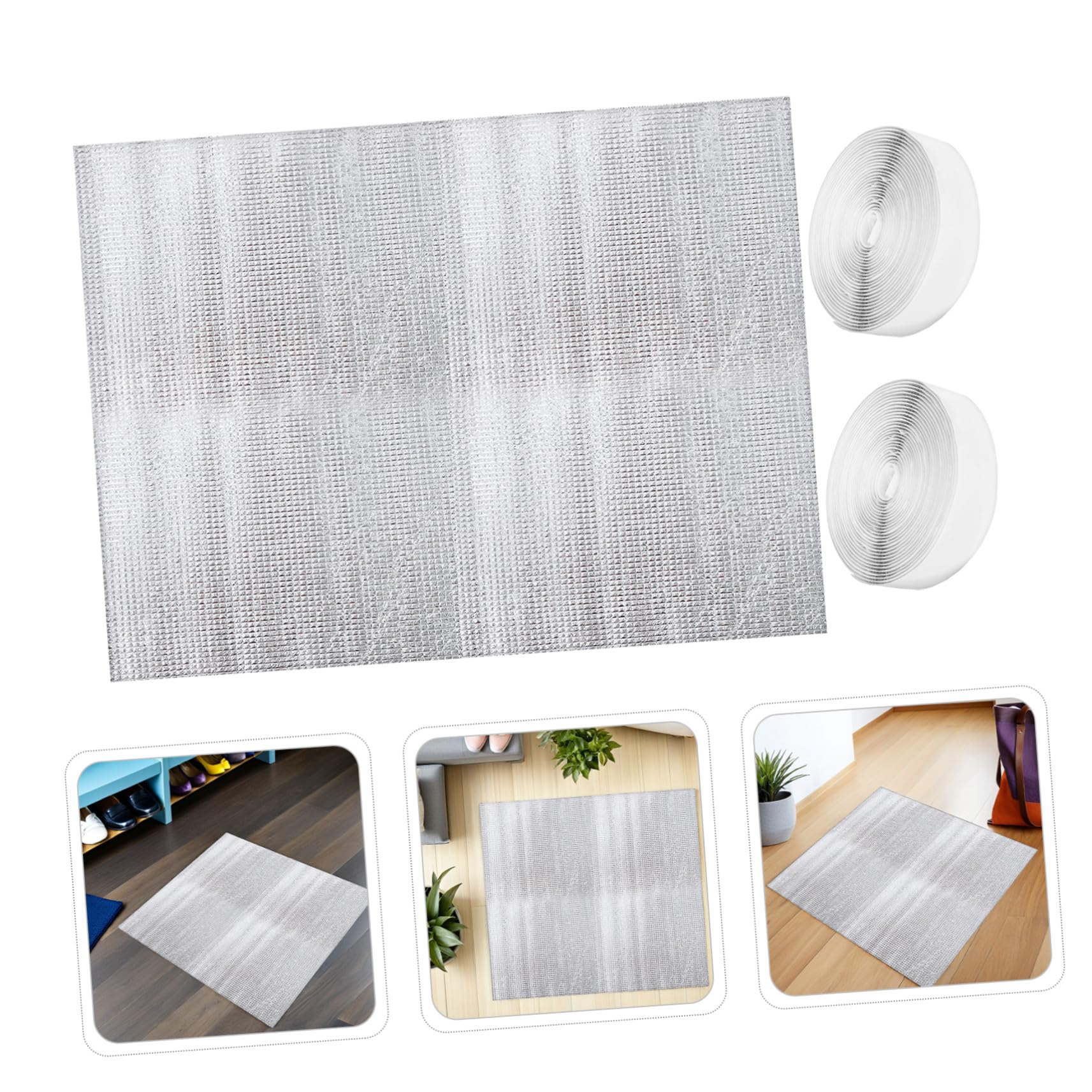 Hemobllo 2 Set Copertura Isolante per Apertura di Ventilazione Soffitta Protezione Termica Resistente per Apertura Soffitto Tenuta Ventilazione Casa Argento