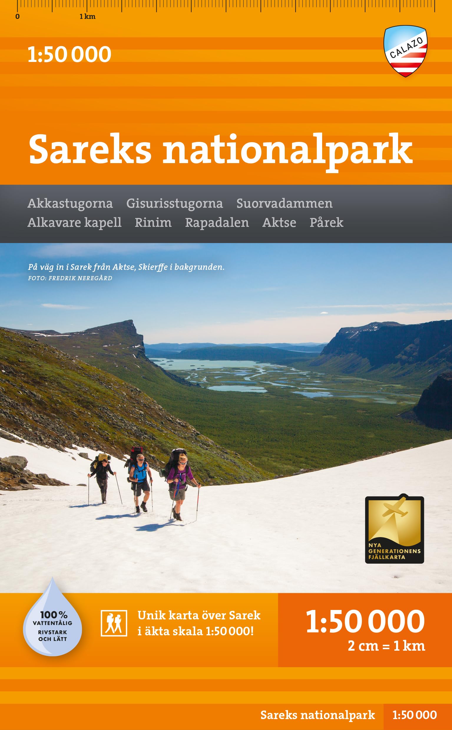 Sareks nationalpark (Mountain map detailed scale)