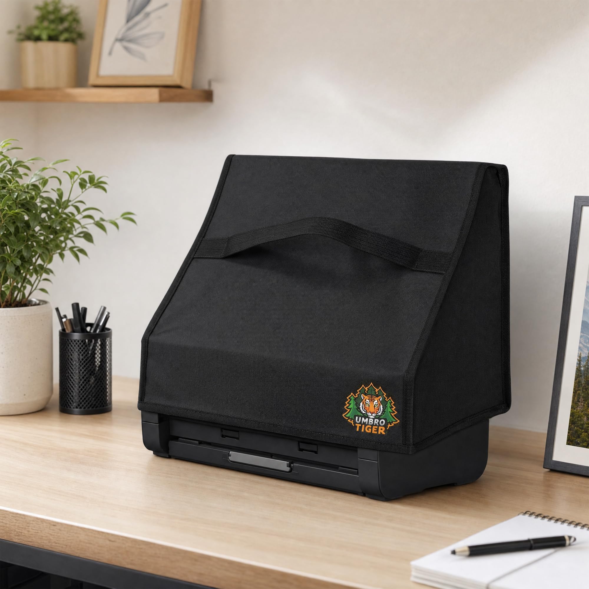 Funda antipolvo para escáner Epson FastFoto FF-680W/DS-530 II/770 II/970, impermeable, antiestática, a prueba de polvo, plegable con asa (tela Oxford 300D) para oficina y hogar