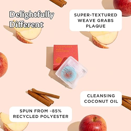 Miniatura 3 de Cocofloss Hilo dental tejido, cuidado bucal diseñado por dentistas, aroma de coco, encerado, expandible, apto para niños con aceite de coco, 4