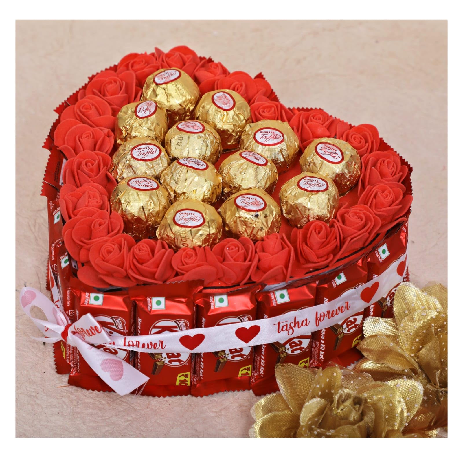 Tasha Forever|Chocolate Gift Hamper|Chocolate Gift Combo For Rakhi, Birthday, Anniversary|19 Kitkat, 11 Quality Truffle Chocolate, 13 Artificial Flowers., 1 Kilograms (B0CRZ6BBT4) Amazon Price History, Amazon Price Tracker