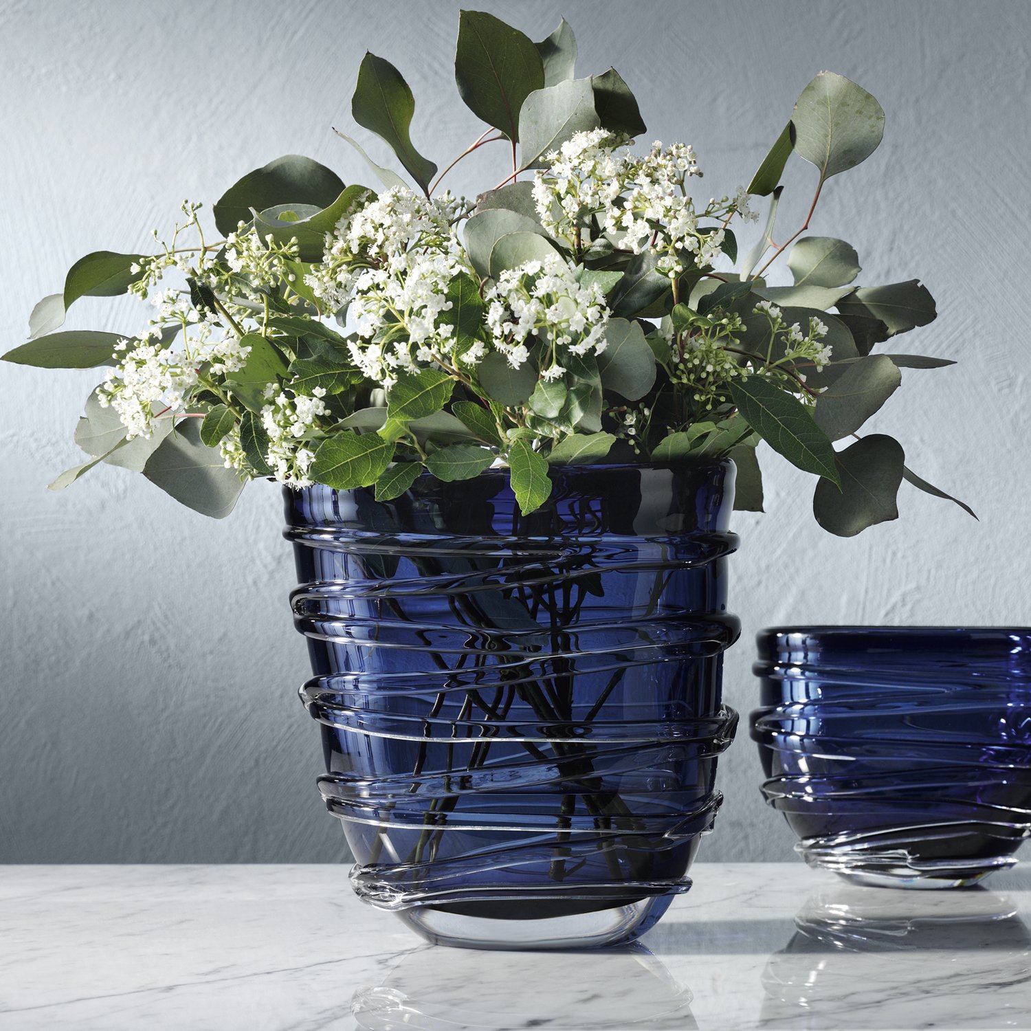 Amazon.co.jp: LSA(エルエスエー) フラワーベース(花器) ブルー