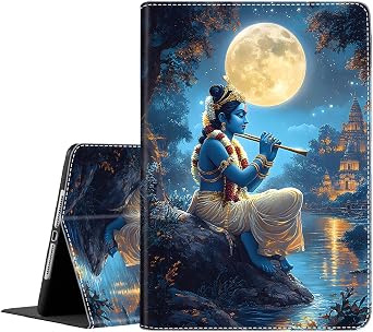 Case for Samsung Galaxy Tab S11 11-inch 2025 Model SM-X730/SM-X736B, Durable Shockproof Protective Cover for Samsung Galaxy Tab S11 11, Playing Flute in Moonlight