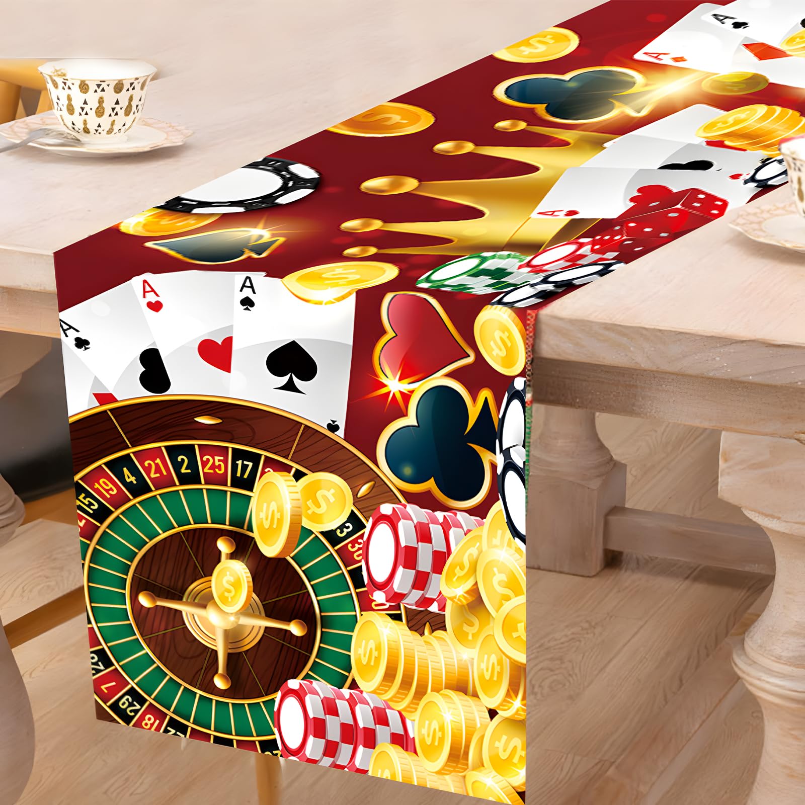 Casino dekoracyjny bieżnik na stół