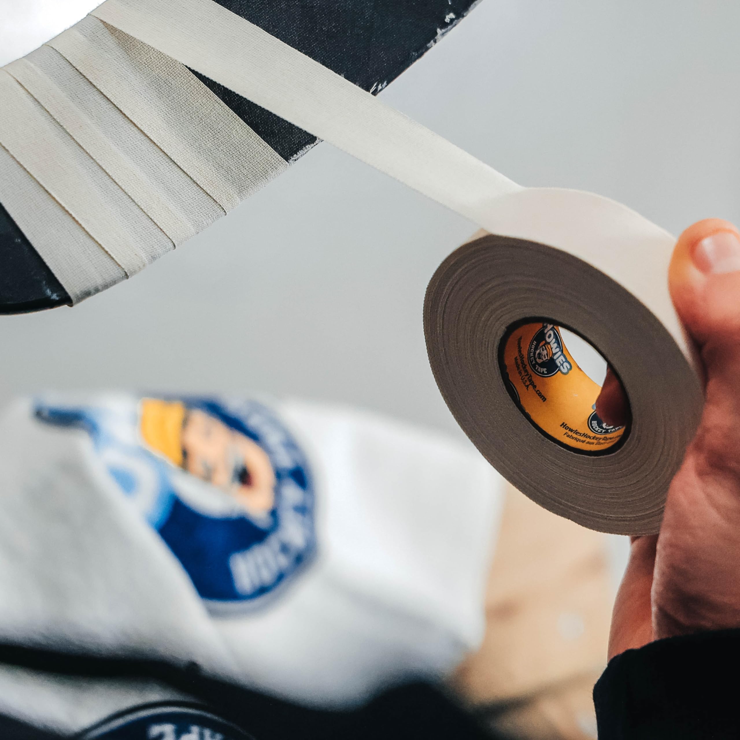 Howies Hockey Tape - 3 Pack White Cloth Stick Tape - 1" x 24 Yards per Roll - Strong, Long-Lasting Grip for Hockey Stick, Lacrosse and Baseball - Includes Free Tin