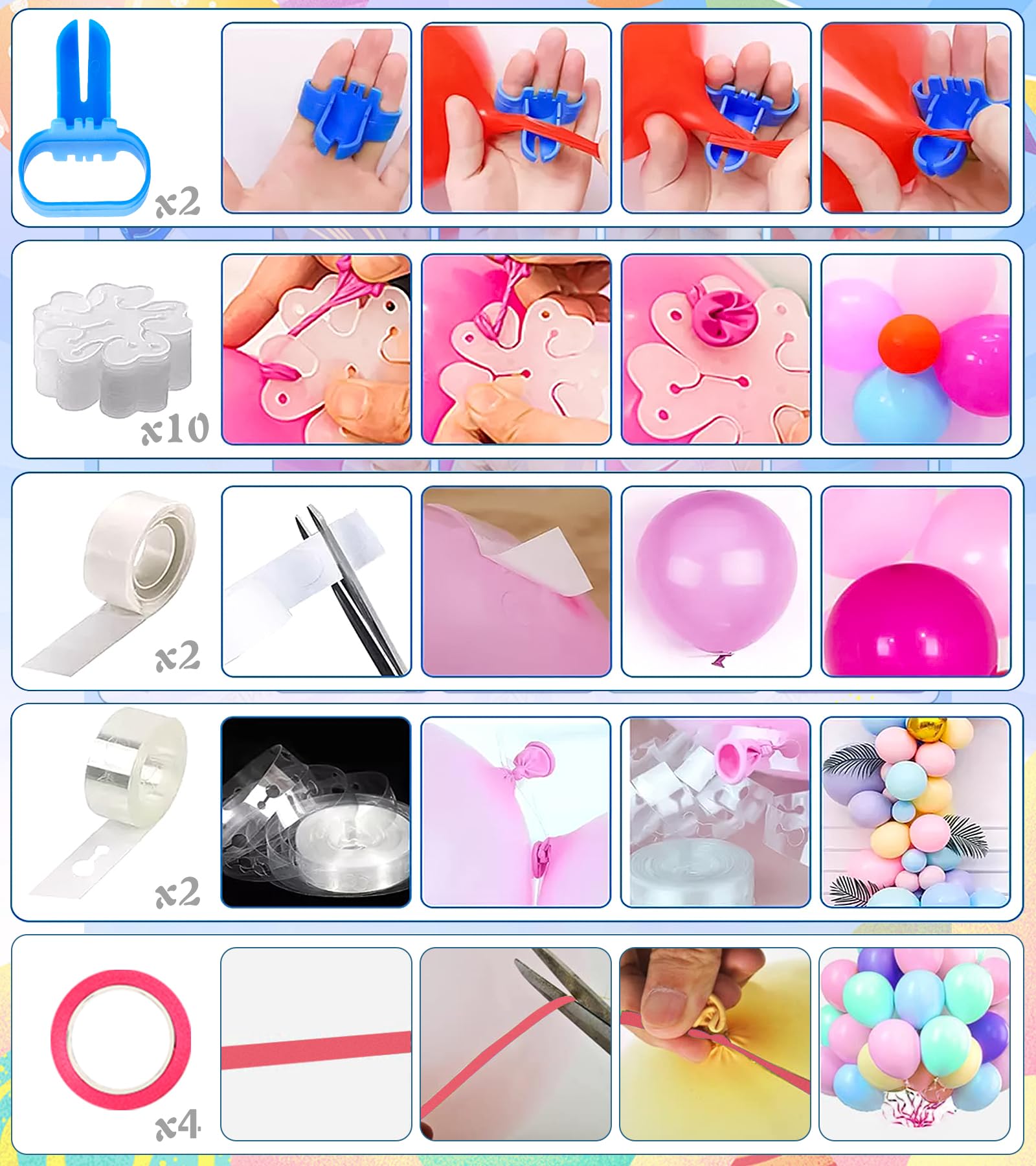 Pompe à Ballon électrique avec Accessoires de décoration,Gonfleur Ballon 220-240V 600W,Pompe à Ballon Haute Puissance,Deux Modes,Deux Buses,pour Anniversaire,fête, Mariage,décoration de Noël.