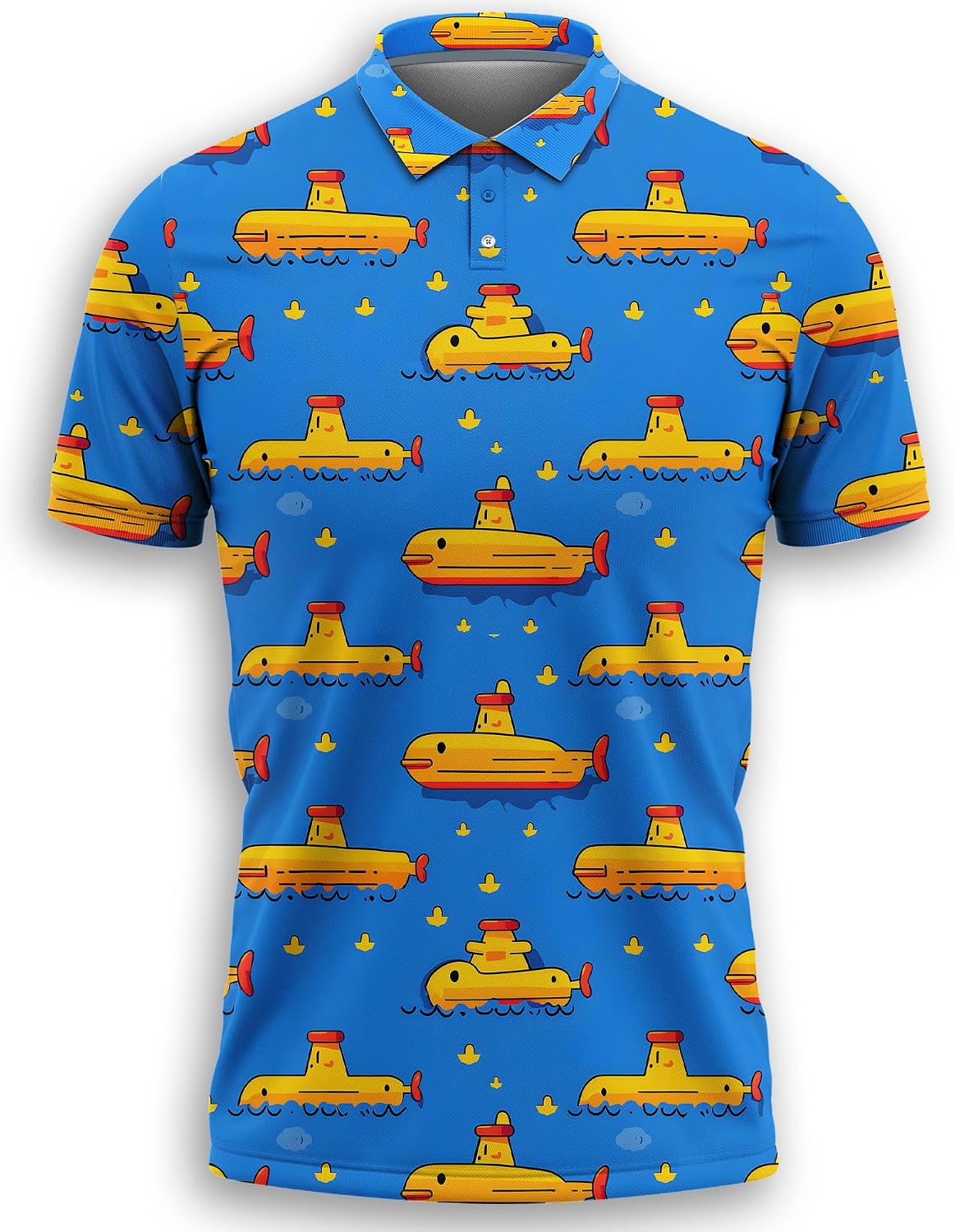 Submarine Veteran Polo Shirts for Men-Navy Submarine Golf Moisture Dry Fit Short Sleeve Shirts S63