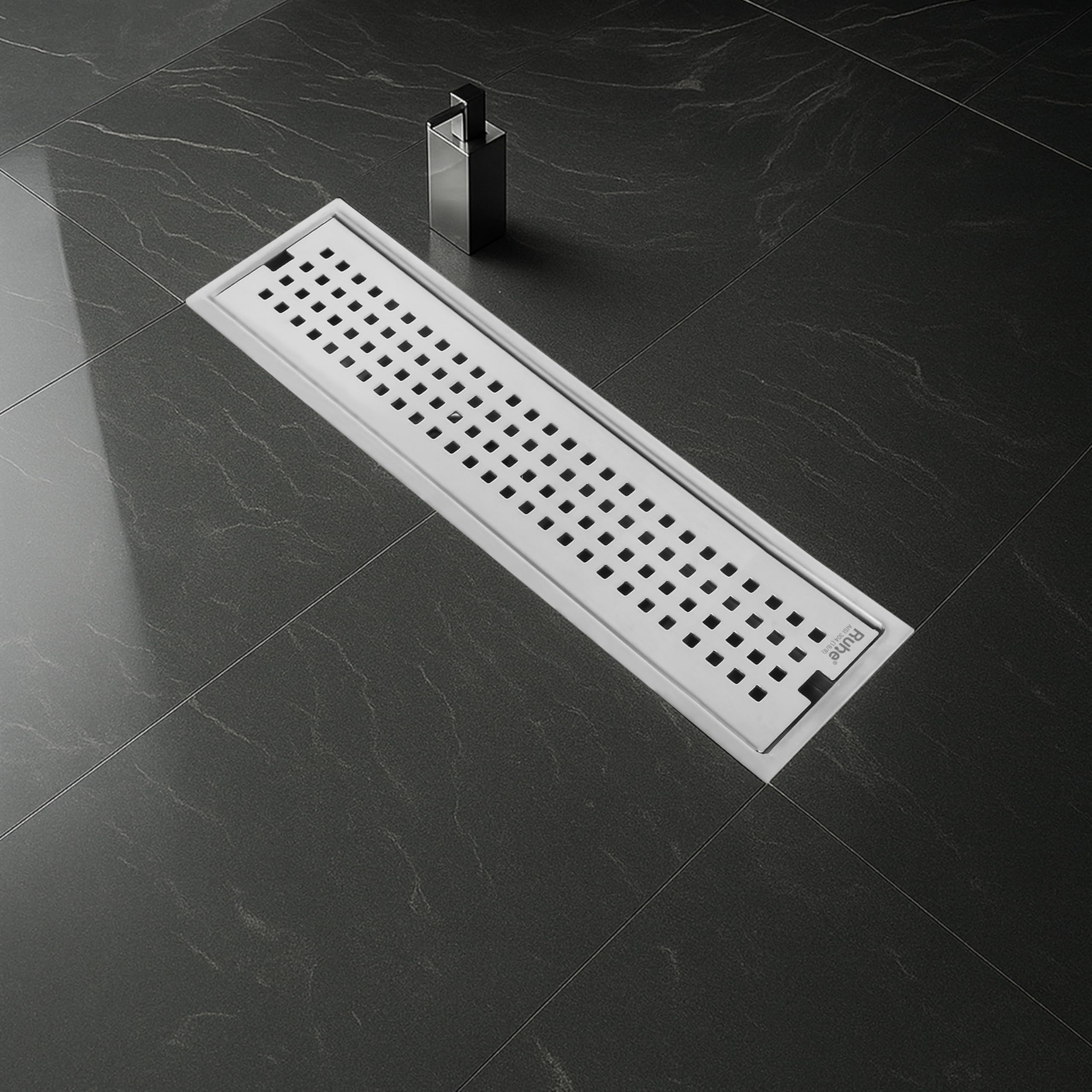 Palo 12 x 4 Inches Floor Drainer | 304 Stainless Steel Palo Shower Water Drain Channel/Waste Water Floor Drain | with Stainless Steel Trap and Side Hole | with Collar