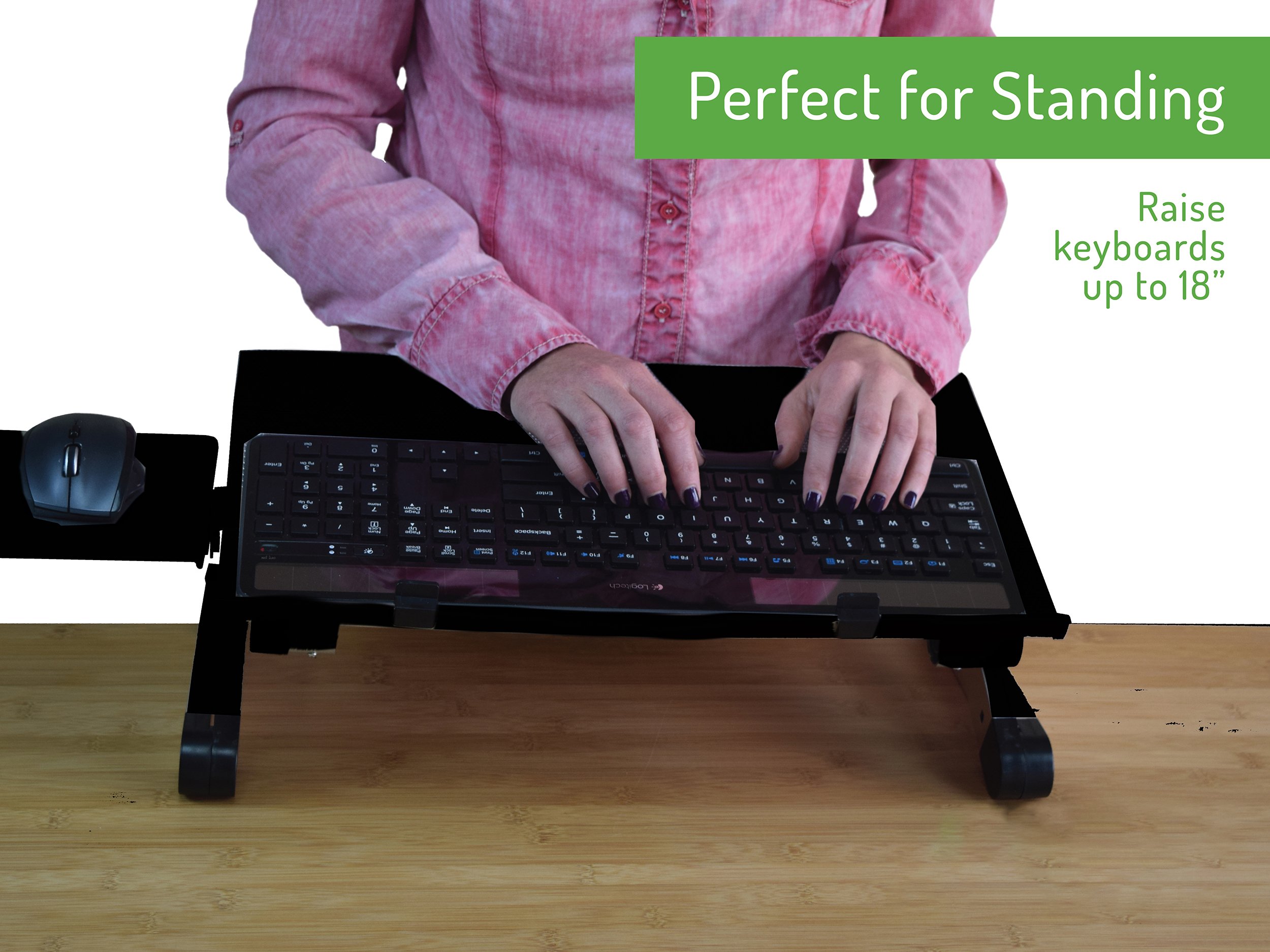 WorkEZ Keyboard and Mouse Tray ergonomic adjustable height angle