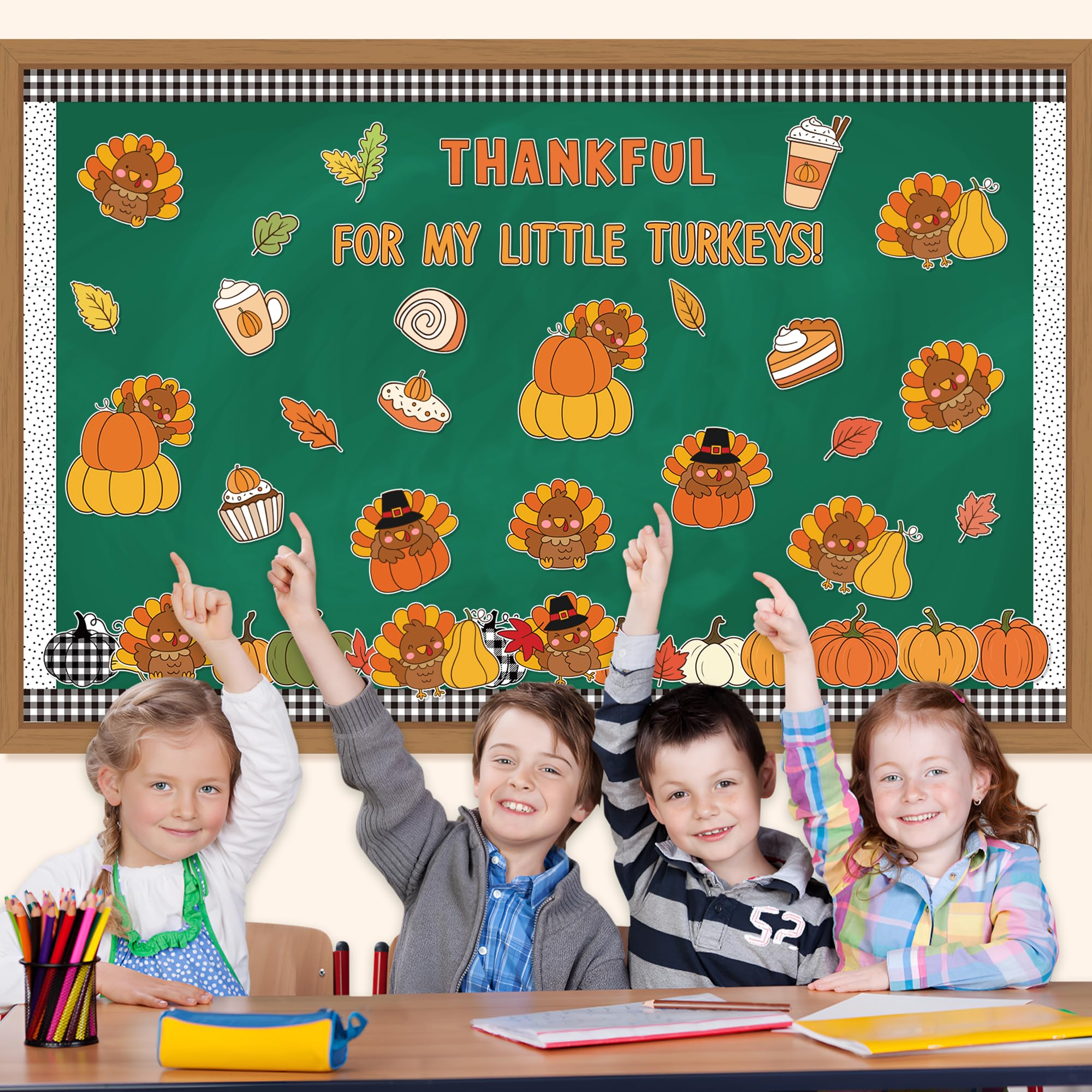 In Our Fall Thanksgiving Turkey Bulletin Board Set In Our Thankful Era ...
