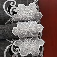 Vista 3 de Simhomsen Camino de mesa bordado de muñeco de nieve gris para decoraciones navideñas (13 x 69 pulgadas)