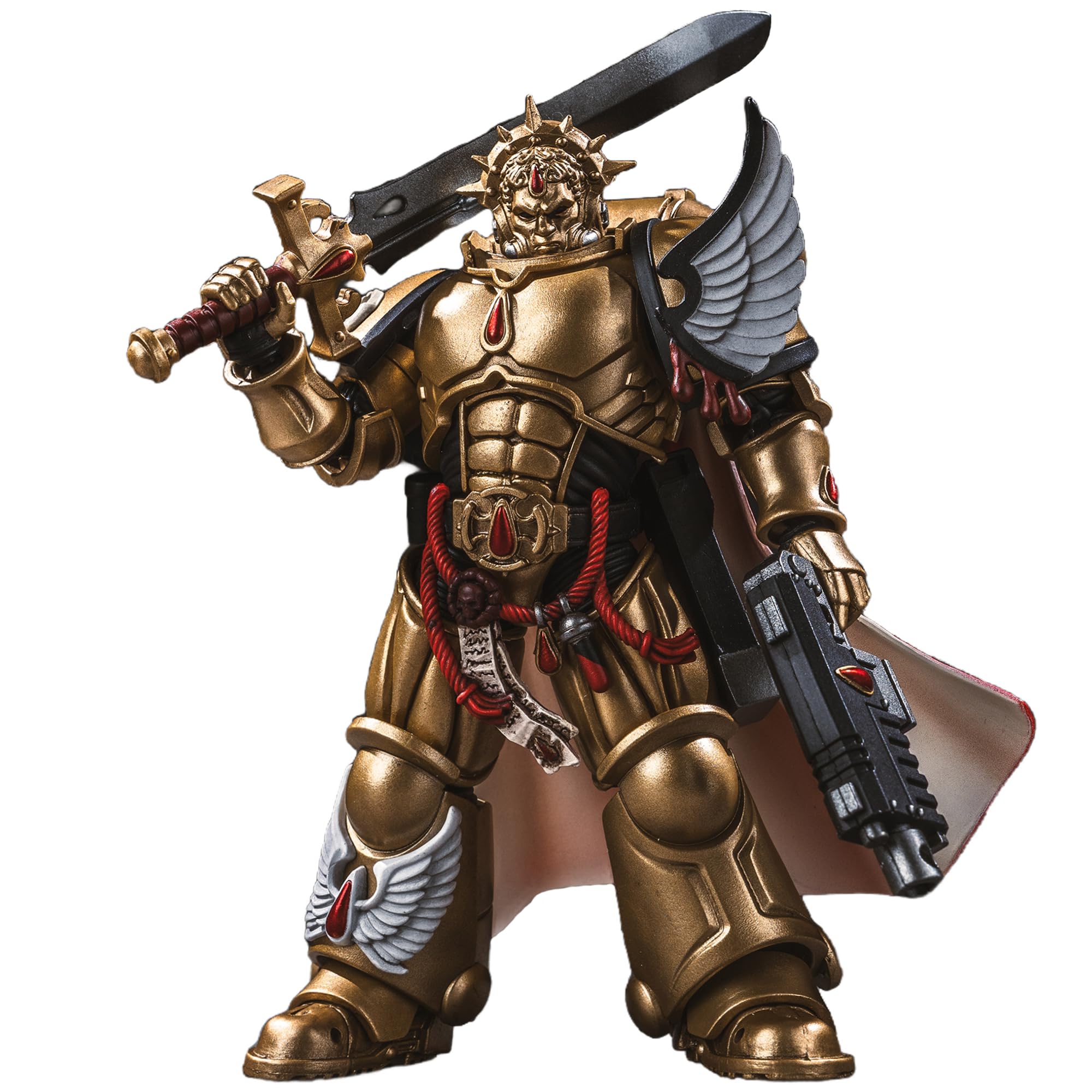 TOYVERSE JOYTOY 1/18 Warhammer 40,000 Action Figure, Blood Angels Captain with Heavy Bolt Pistol & Power Sword, Movable Joints Character Model, 15+ Years Old