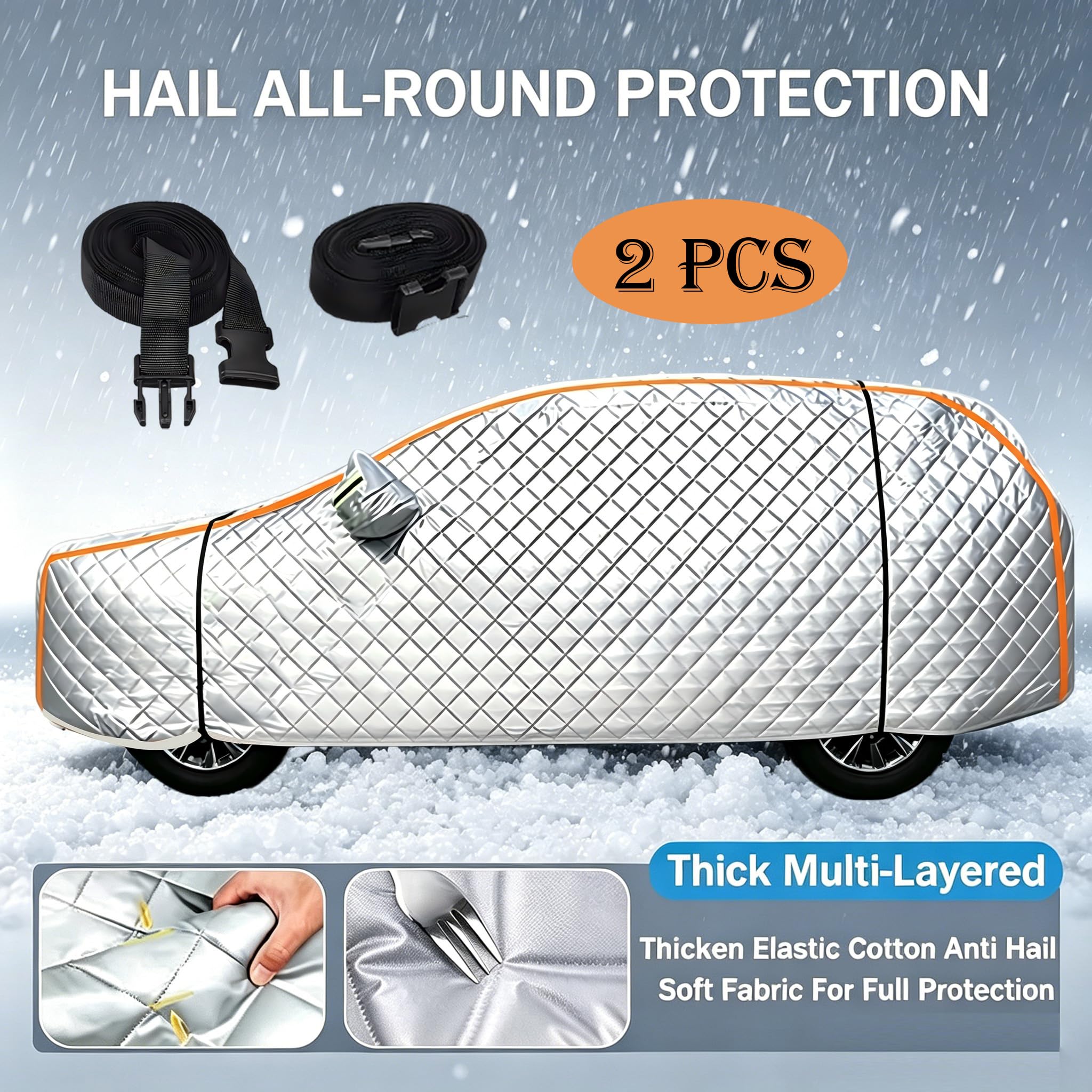 Funda Acolchada para Coche a Prueba de Granizo para Suzuki S-Cross,Funda de Coche Mejorada a Prueba de Granizo Gruesa Impermeable contra Nieve y Rayos UV,para Exterior,Todas Las Estaciones