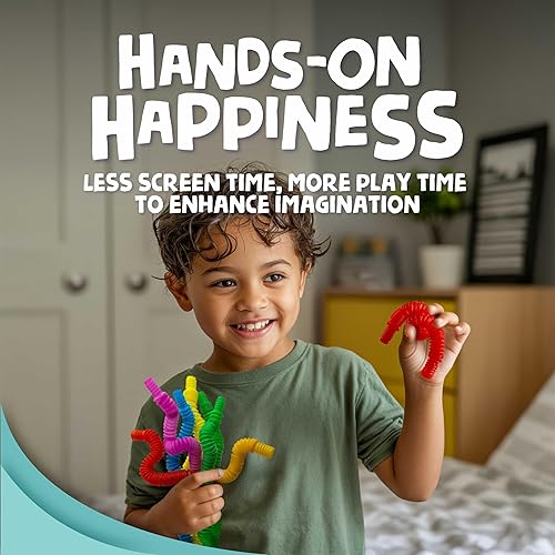 Vista 15 de BUNMO Tubos Pop – Juguetes sensoriales – Juguetes Fidget – Juego imaginativo y estimulante aprendizaje creativo – Horas de diversión para los niños