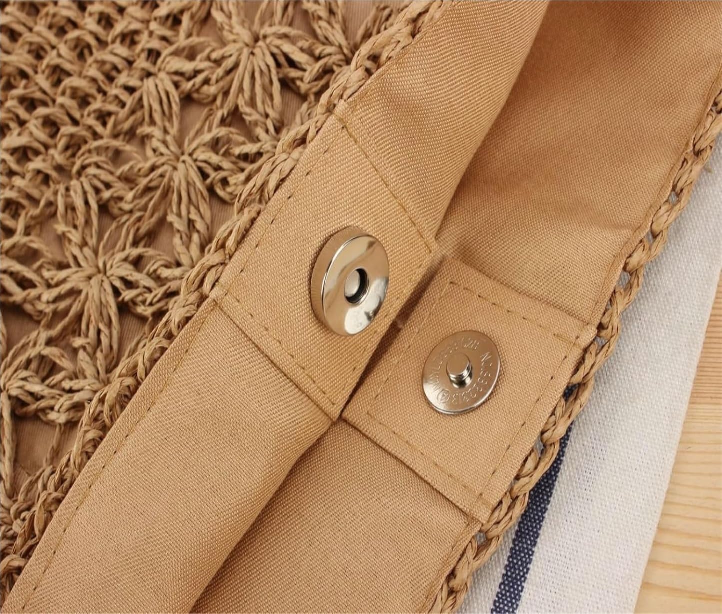 Bolso de Paja Bolso De Mano Paja para Verano, Playa, Bolsos Hombro Tejidos Mujer(Beige)