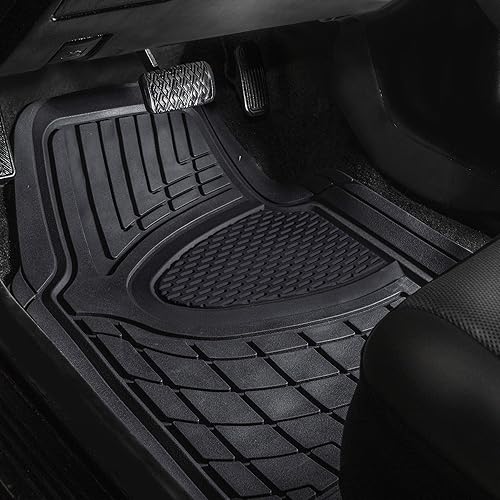 Miniatura 4 de Estera de piso de goma FH GROUP f11311 negra resistente alto conducto set completo negro recortar para adaptar Negro