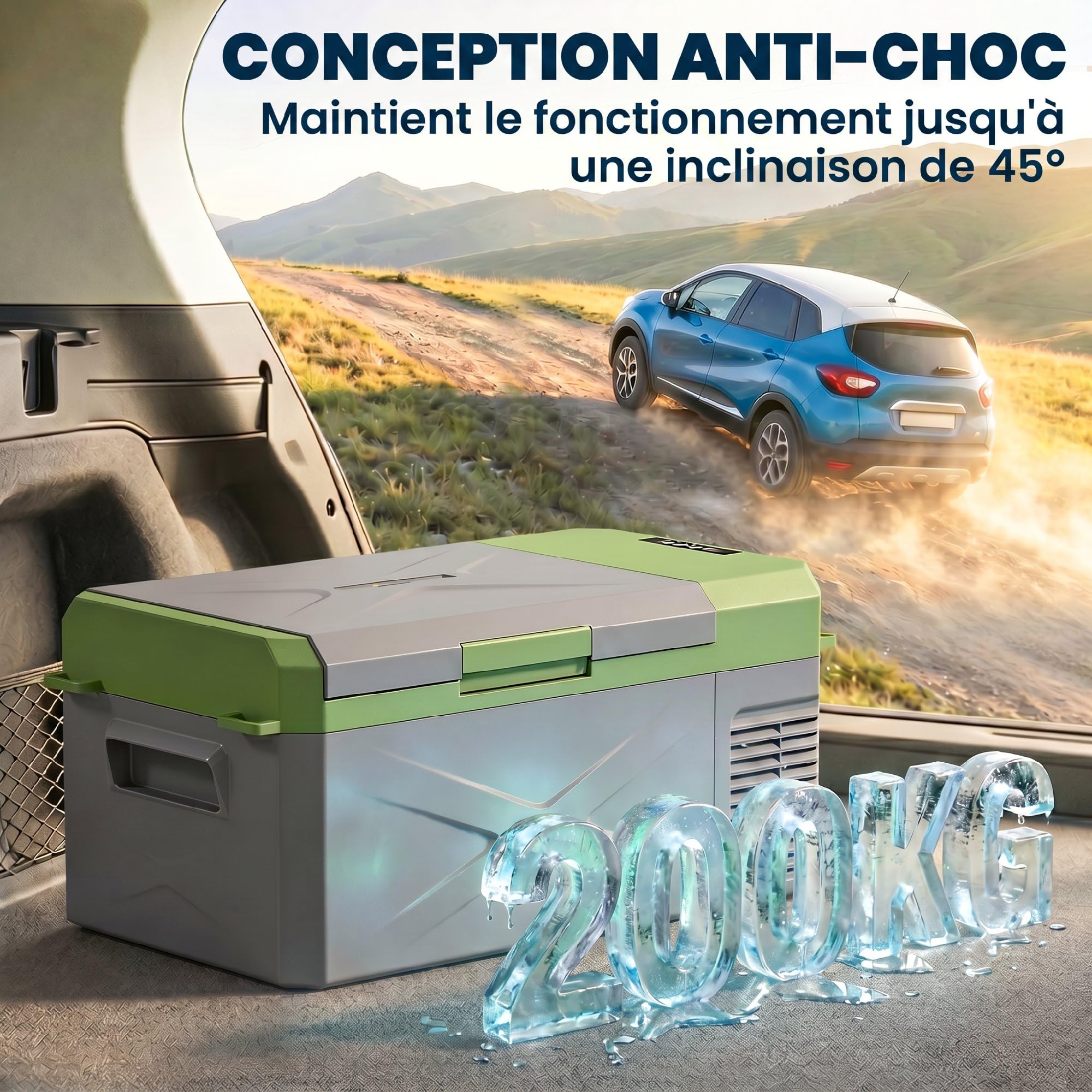 Outsunny Glacière électrique portable 16,3L Réfrigérateur 12/24V Gris | Réfrigérateur de Voiture Portable, Congélateur, Mode ECO, -20℃ to 20℃, pour Maison Camion Camping