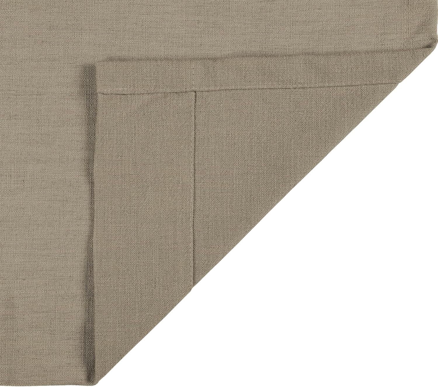TWOPAGES Flax Pinch Pleated Curtains 90 Inches Long for Living Room, Heavyweight Linen Textured Cotton Curtains Light Filtering Drapes (Set of 2, 26W x 90L)
