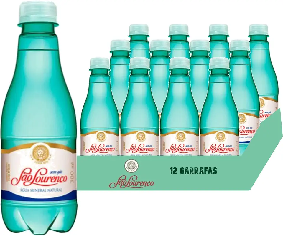 Água Mineral Sem Gás Pet SÃO LOURENÇO 300ml (12 unidades)