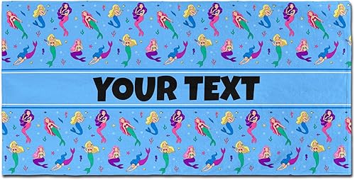 Vista 26 de Personalized Beach, Pool, Bath Towel for Kids - Robots, Custom Name/Text, Quick-Dry/Absorbent for Summer/Vacation/Children's Bathroom, Customized