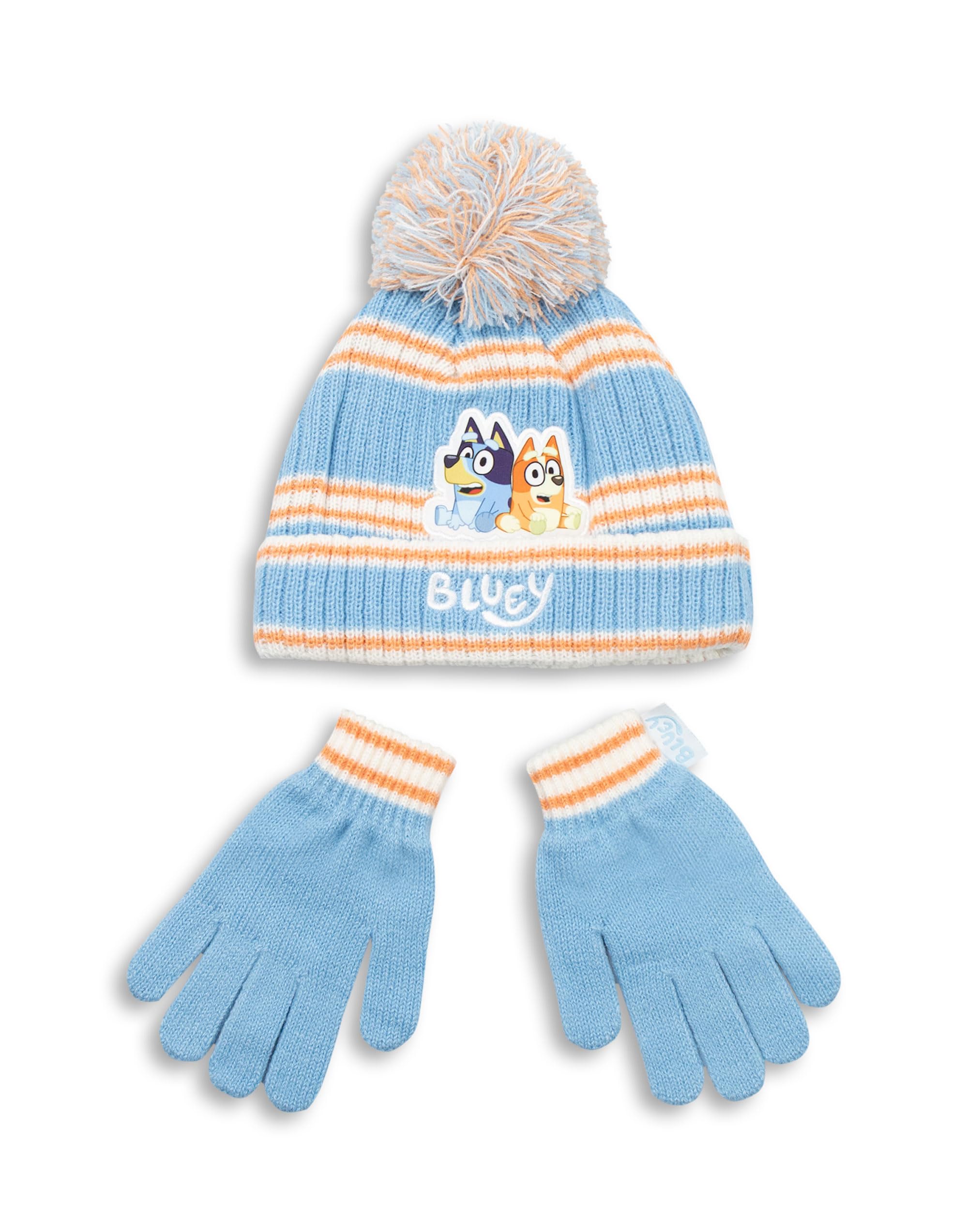 Y Beanie And Gloves Set (Girls ) Blue