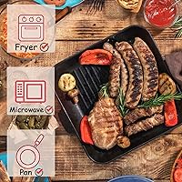 Vista 3 de Forro de papel desechable para freidora de aire, pergamino redondo antiadherente, papel de grado alimenticio para freidora de aire, horno