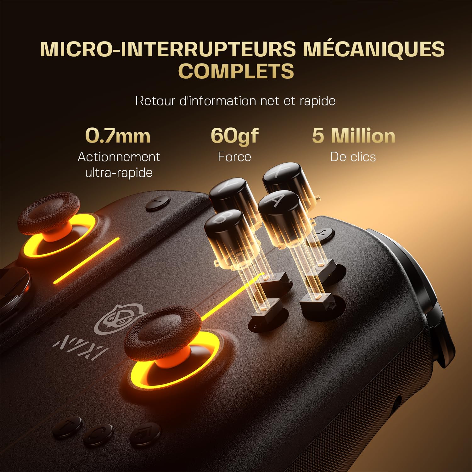 NYXI Hyperion 3 Manette Switch 2 – Premier Manette sans fil de tiers au monde pour Switch 2, Joystick à effet Hall, Gyroscope à 9 axes, Récupération & Bouton C, Turbo & Vibration, Ergonomique