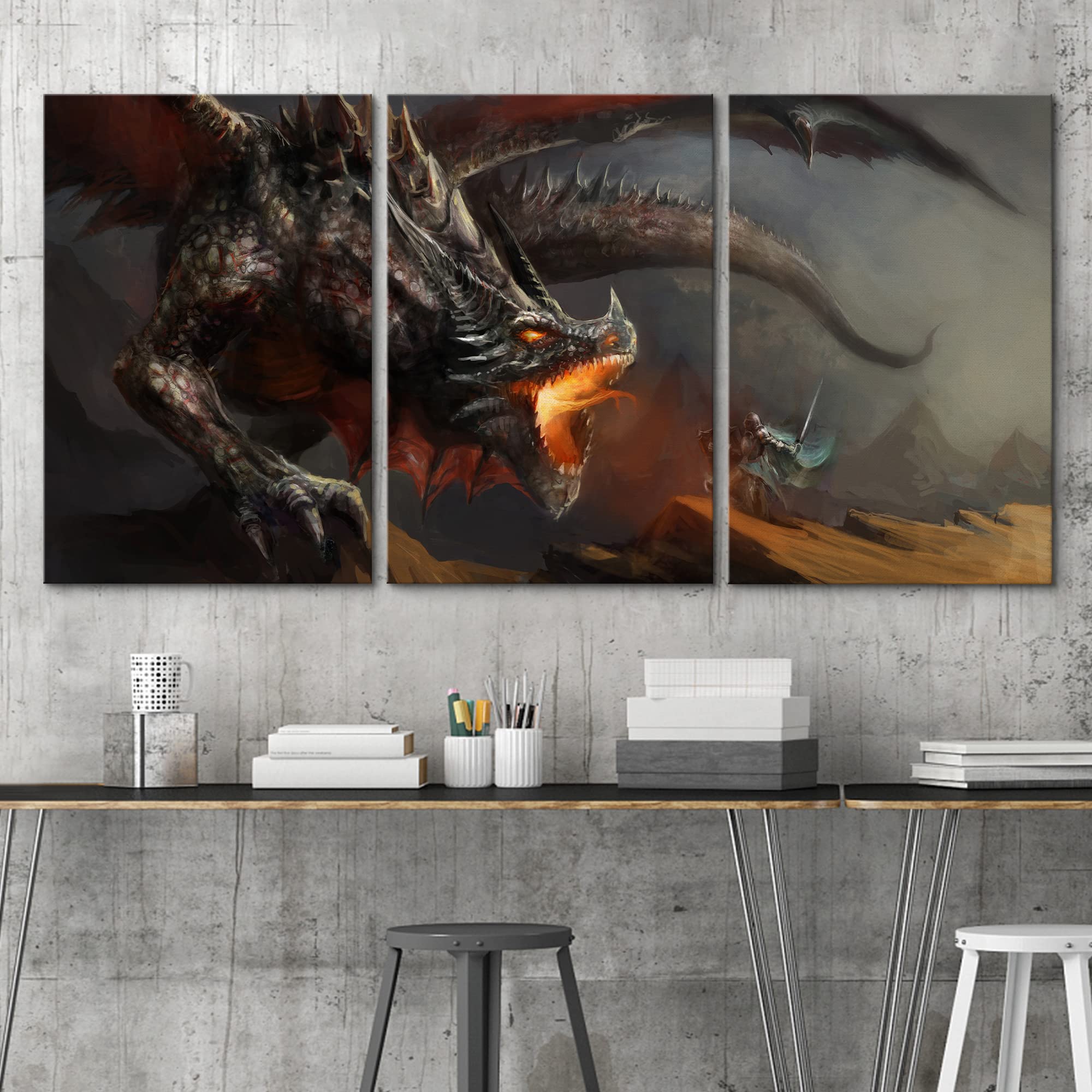 Amazon.co.jp: wall26 キャンバスウォールアート 3ピース ファンタジー