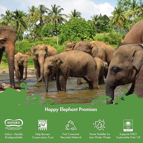 Miniatura 6 de Happy Elephant Suavizante de telas, ultra concentrado, acondicionador de tela, suavizante líquido para ropa, respetuoso con el medio ambiente,
