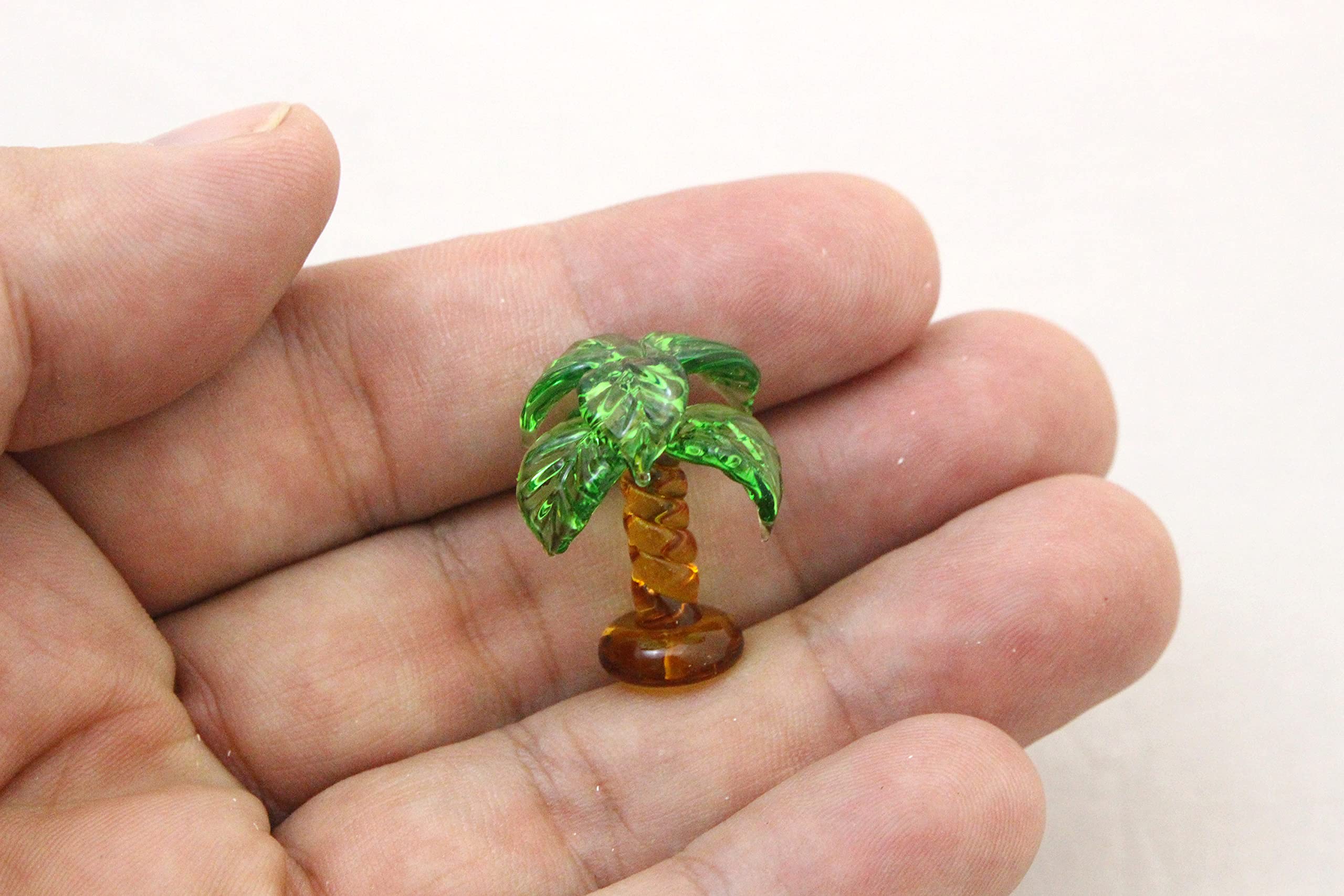 Amazon.co.jp: フォーカート かわいい手作り ガラス細工 ヤシの木(小